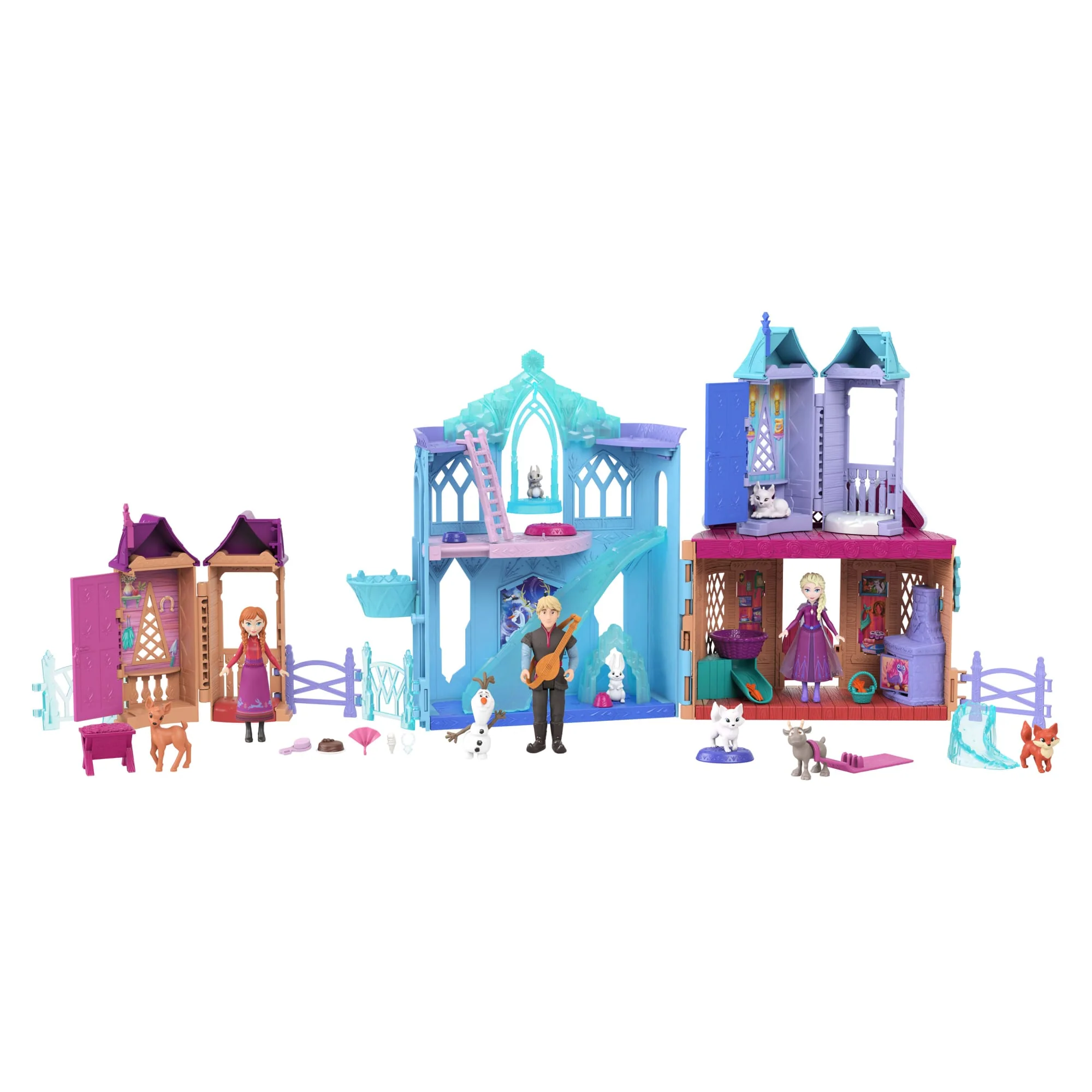 Disney Frozen Storytime Stackers Animals Of Arendelle Set, 3 Playsets, 3 Small Dolls & Accessories