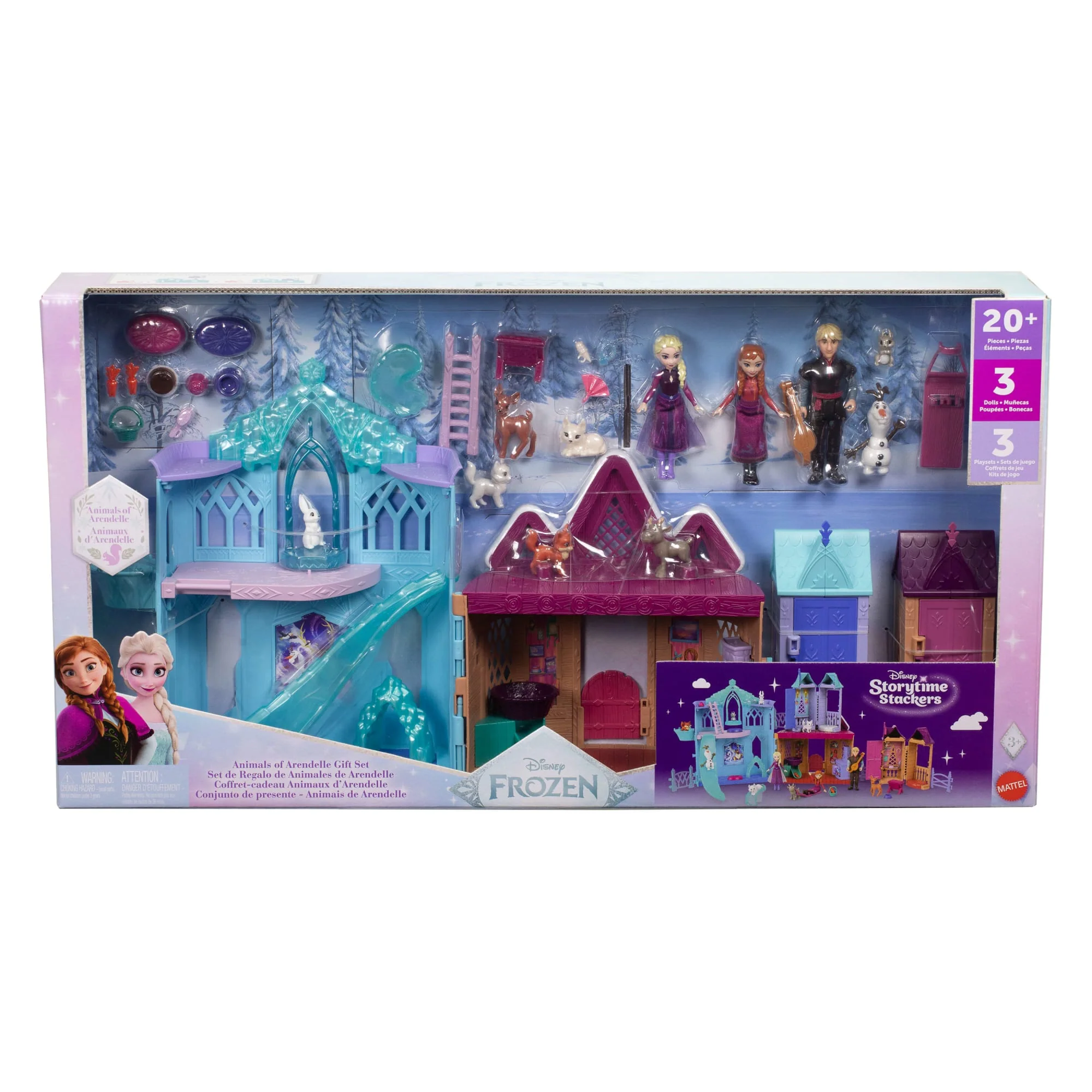 Disney Frozen Storytime Stackers Animals Of Arendelle Set, 3 Playsets, 3 Small Dolls & Accessories - Image 6