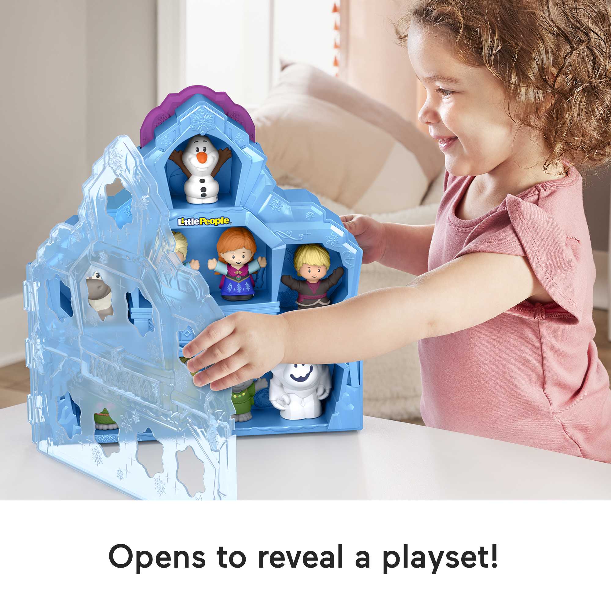 Disney Frozen Castle Playset With 9 Fisher-Price Little People Figures, Carry Along Castle Case - Image 5