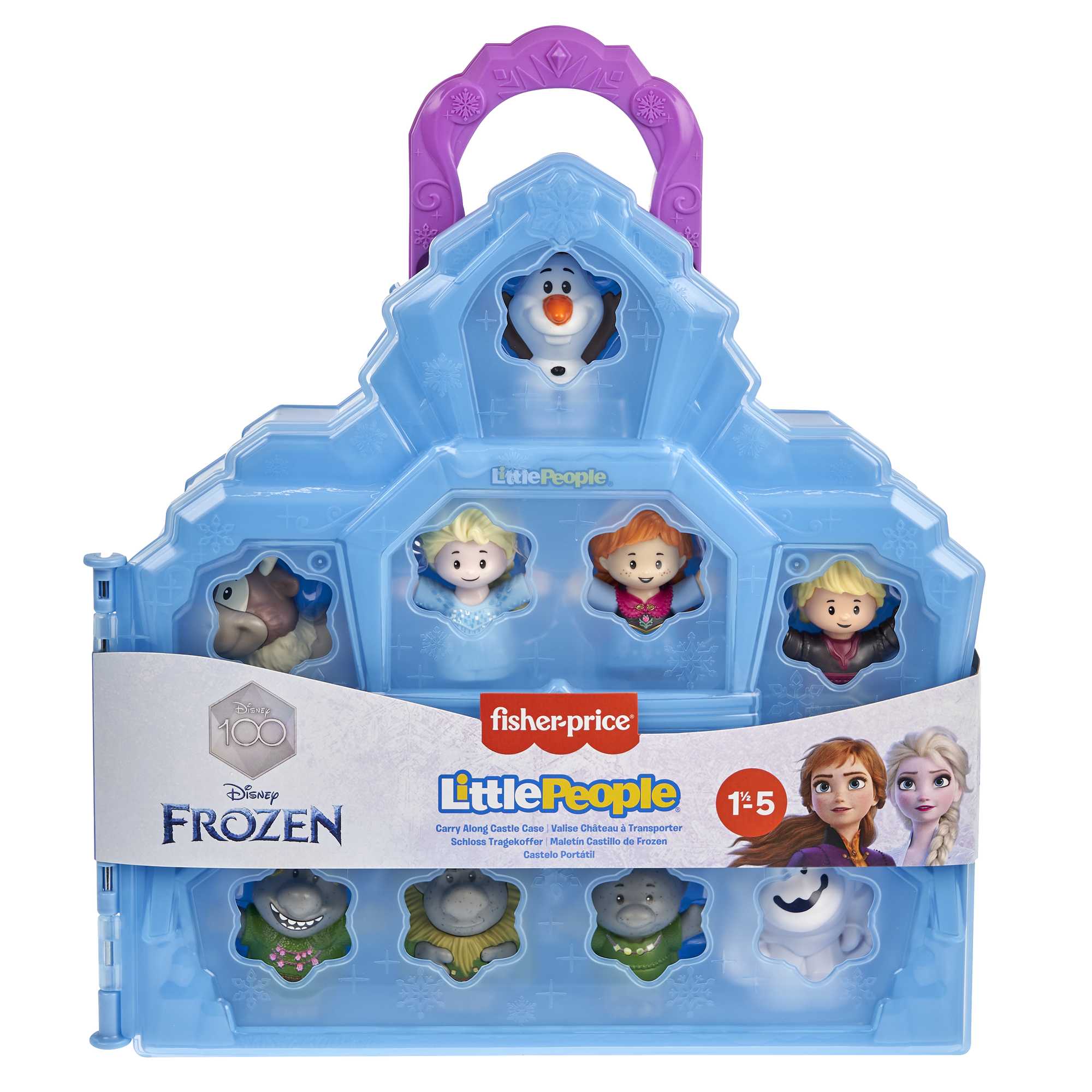 Disney Frozen Castle Playset With 9 Fisher-Price Little People Figures, Carry Along Castle Case - Image 6