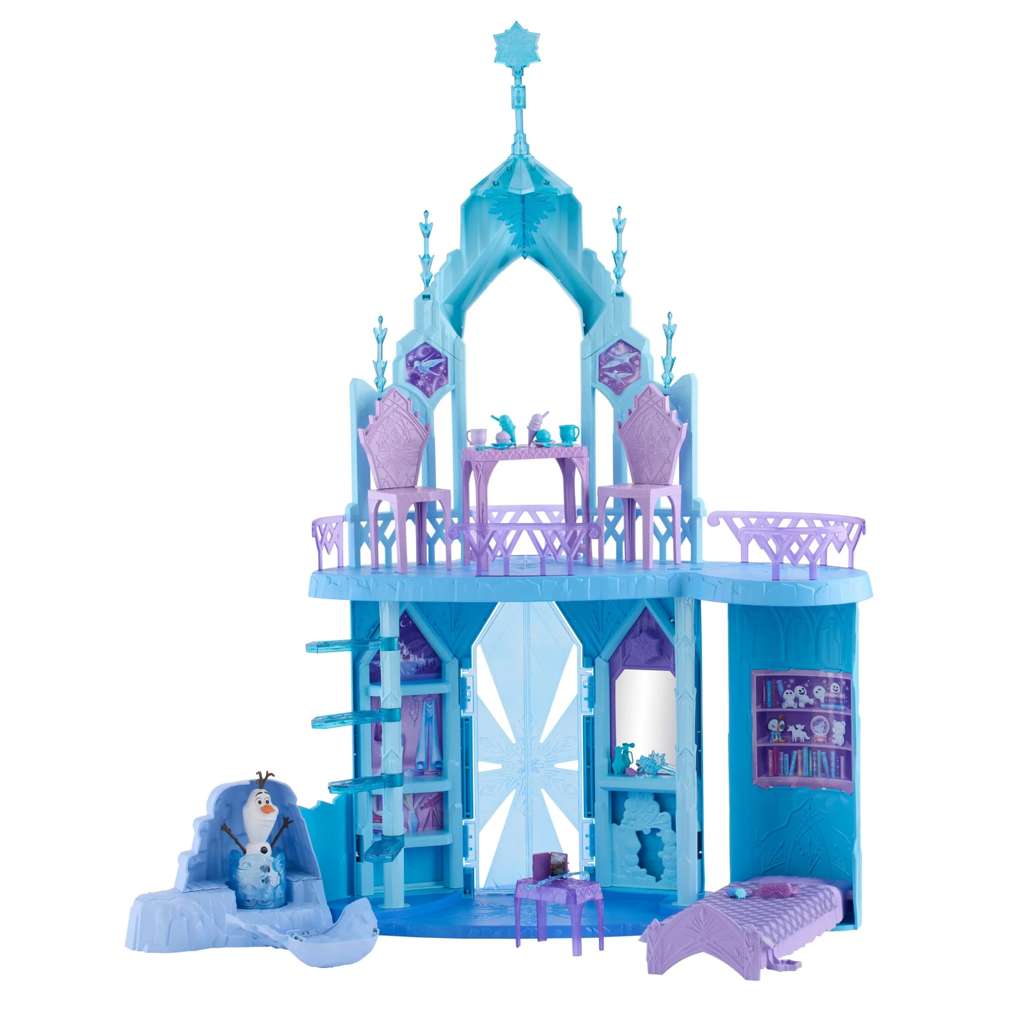 Disney Frozen Elsa's Frozen Ice Palace Castle Playset With Olaf, 5 Play Areas & 21 Accessories - Image 2