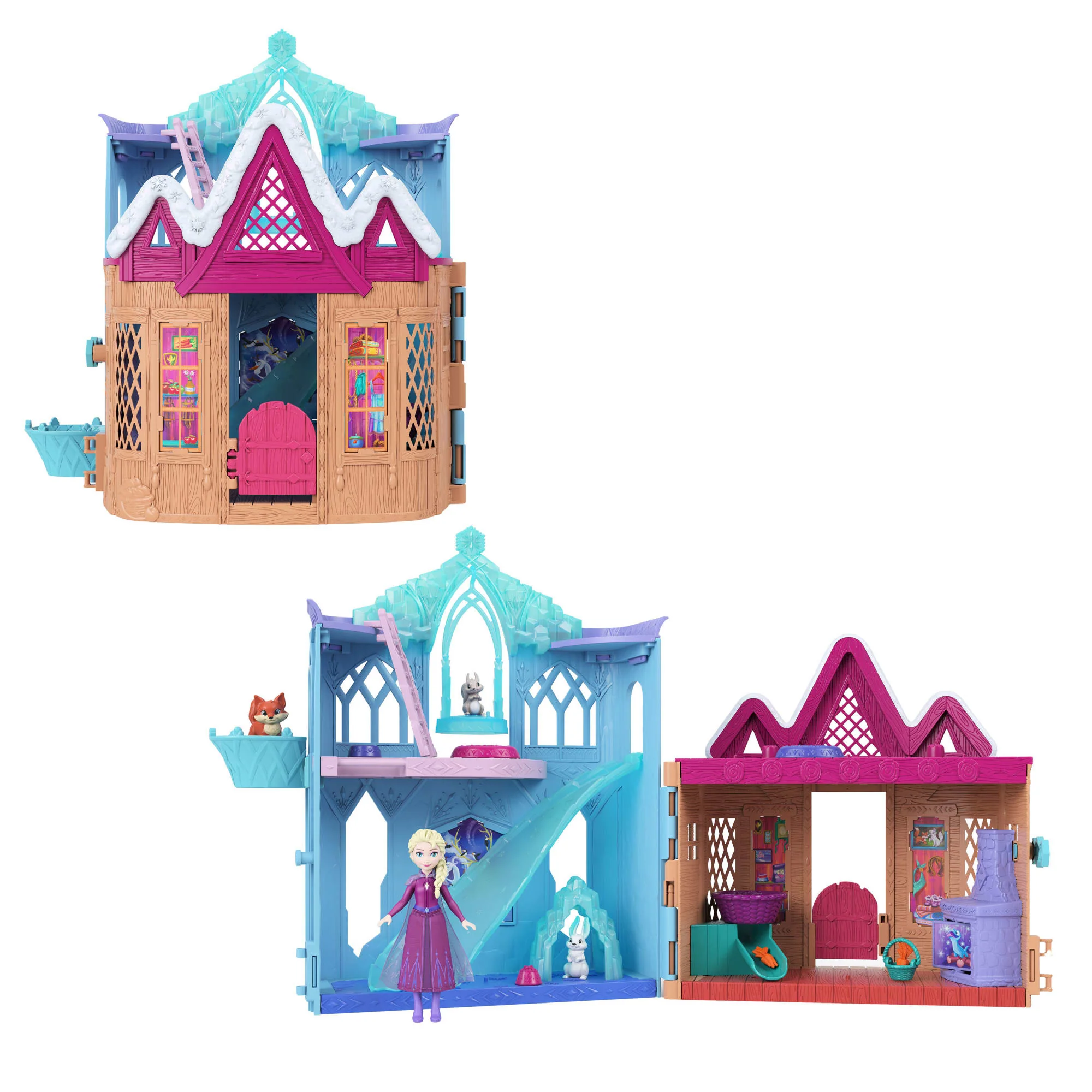 Disney Frozen Winter Animal Fun Playset With Elsa Small Doll, 3 Animal Friends & 8 Accessories