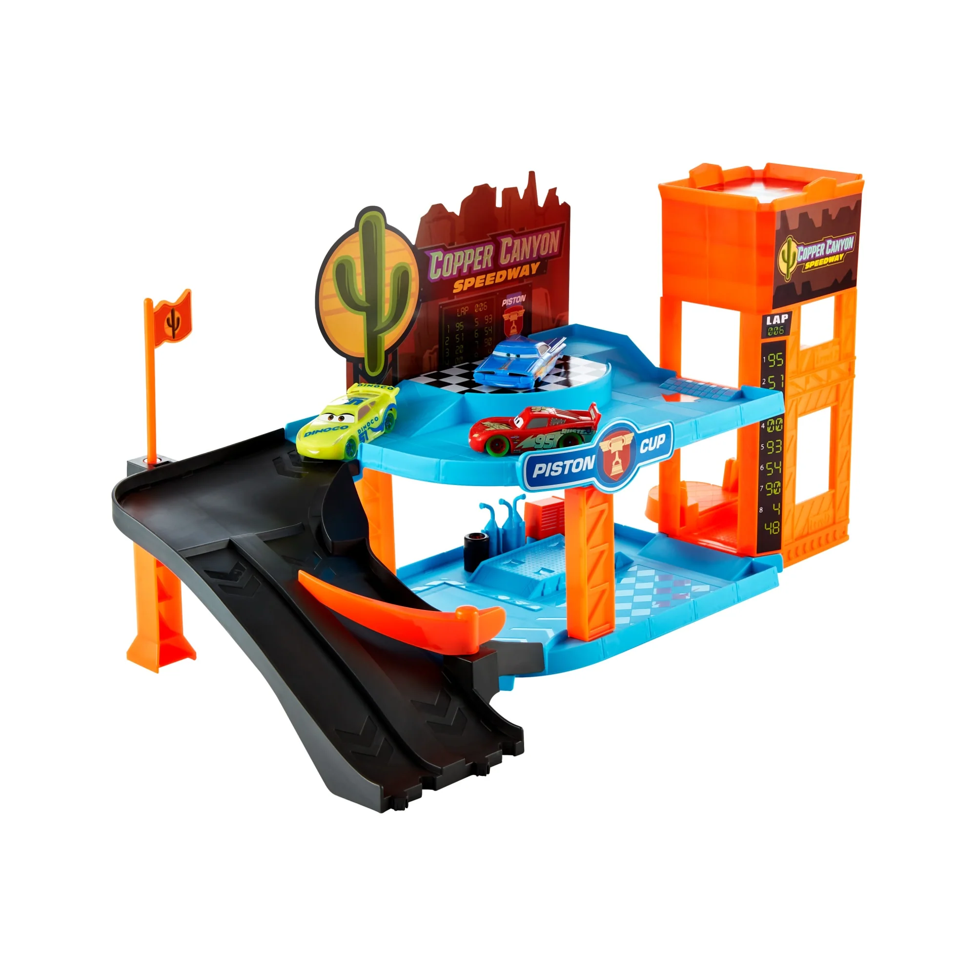 Disney · Pixar Cars-Garage Phosphorescent Copper Canyon-Coffret Avec Véhicules Phosphorescents à L’Échelle 1/55 - Image 2