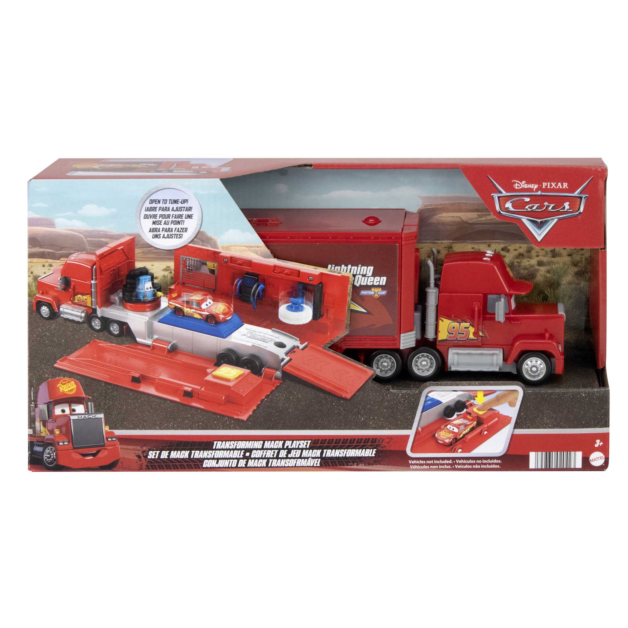 Disney And Pixar Cars Transforming Mack Playset, 2-In-1 Toy Truck & Tune-Up Station With Launcher, Lift & More, Movie-Inspired Graphics, Gift For Kids Ages 4 Years Old & Up - Image 6