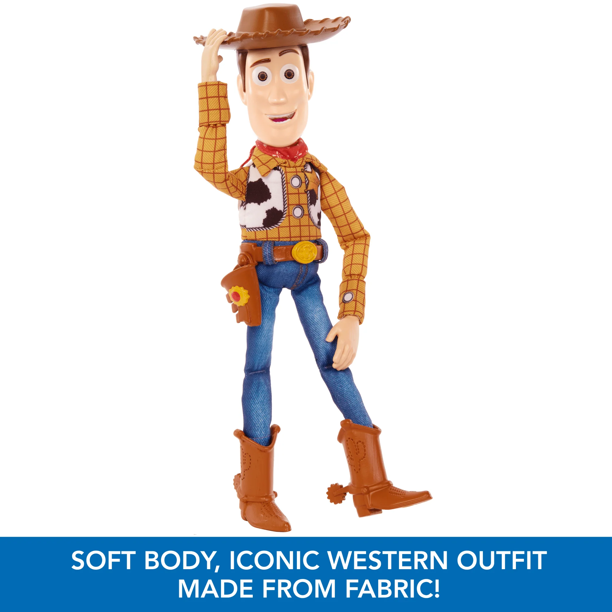 Disney And Pixar Toy Story Roundup Fun Woody Large Talking Figure, 12 inch - Image 4