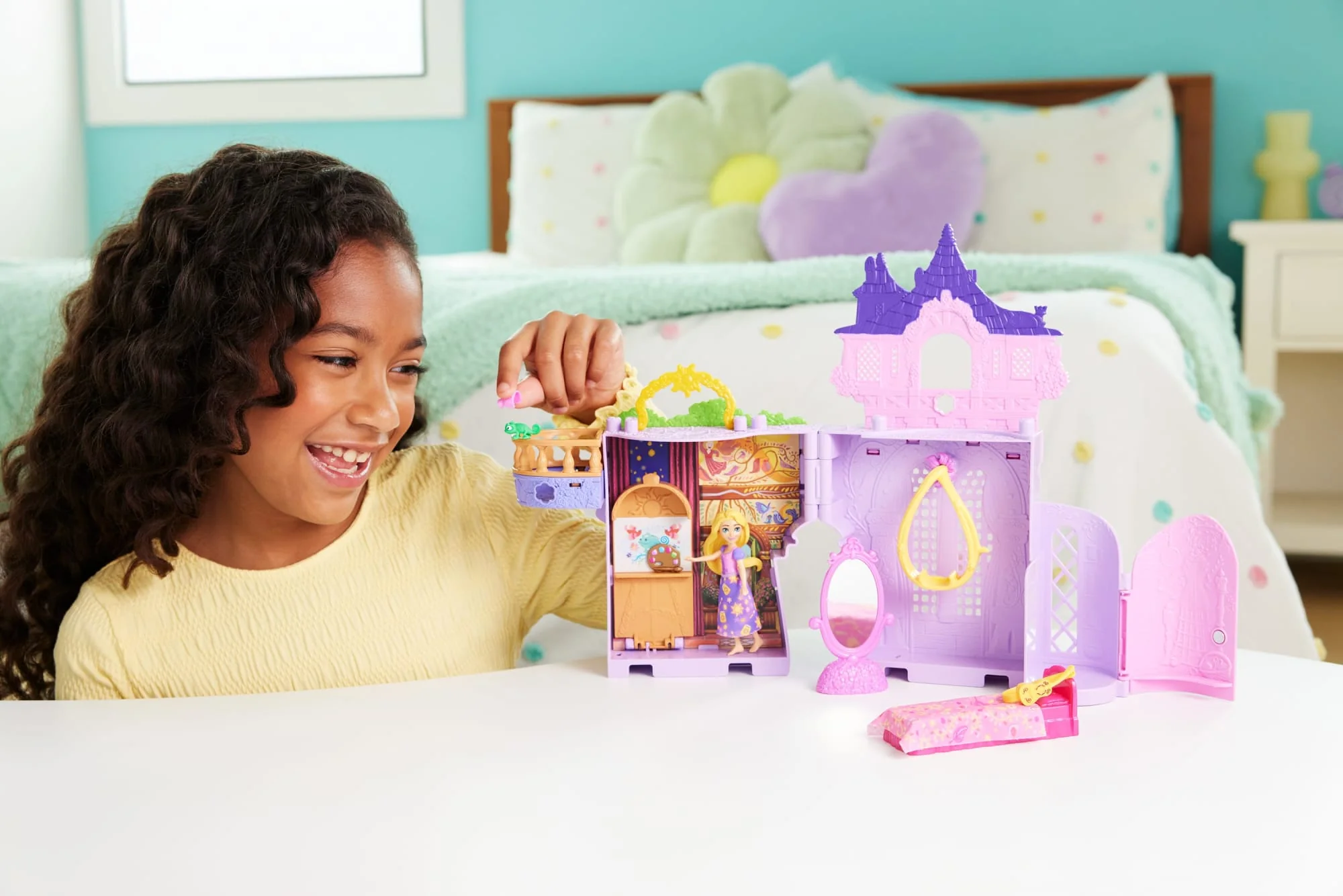 Disney Princesa Conjunto de Brinquedo Castelo Rapunzel Empilhável - Image 2