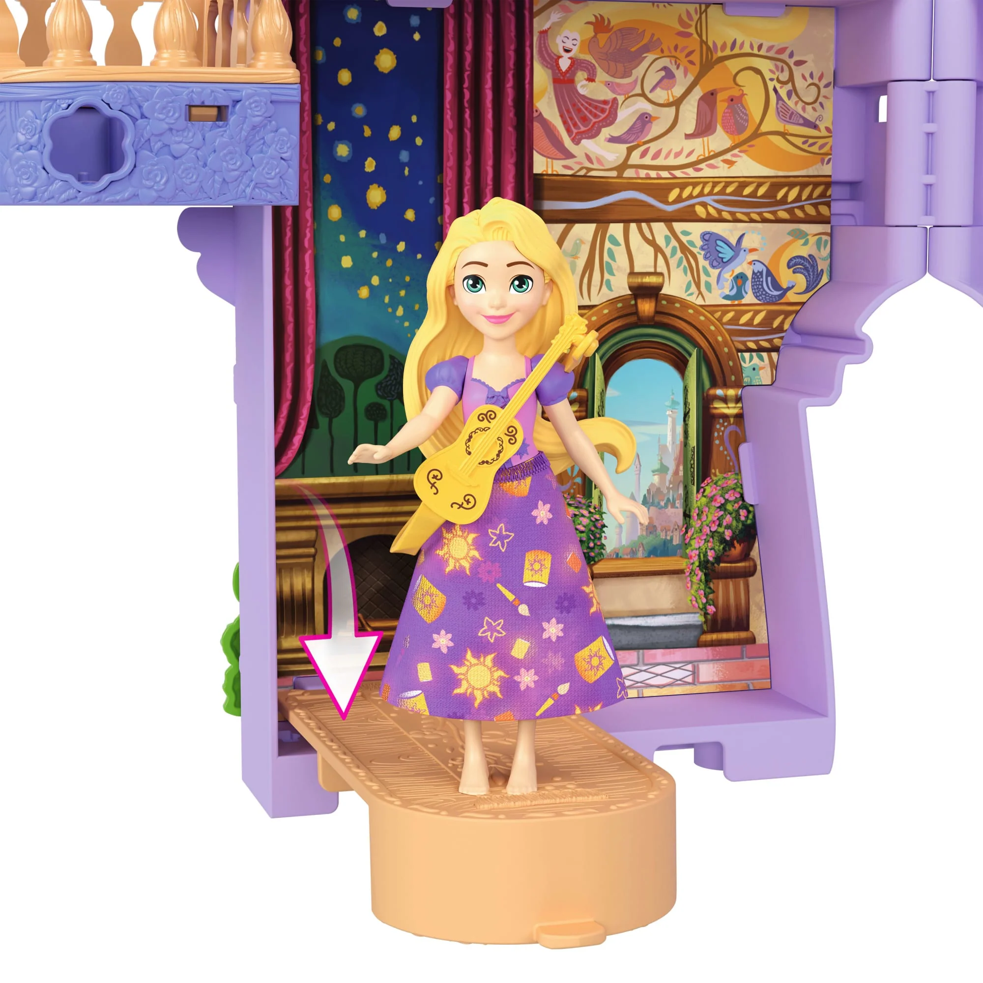 Disney Princesa Conjunto de Brinquedo Castelo Rapunzel Empilhável - Image 4