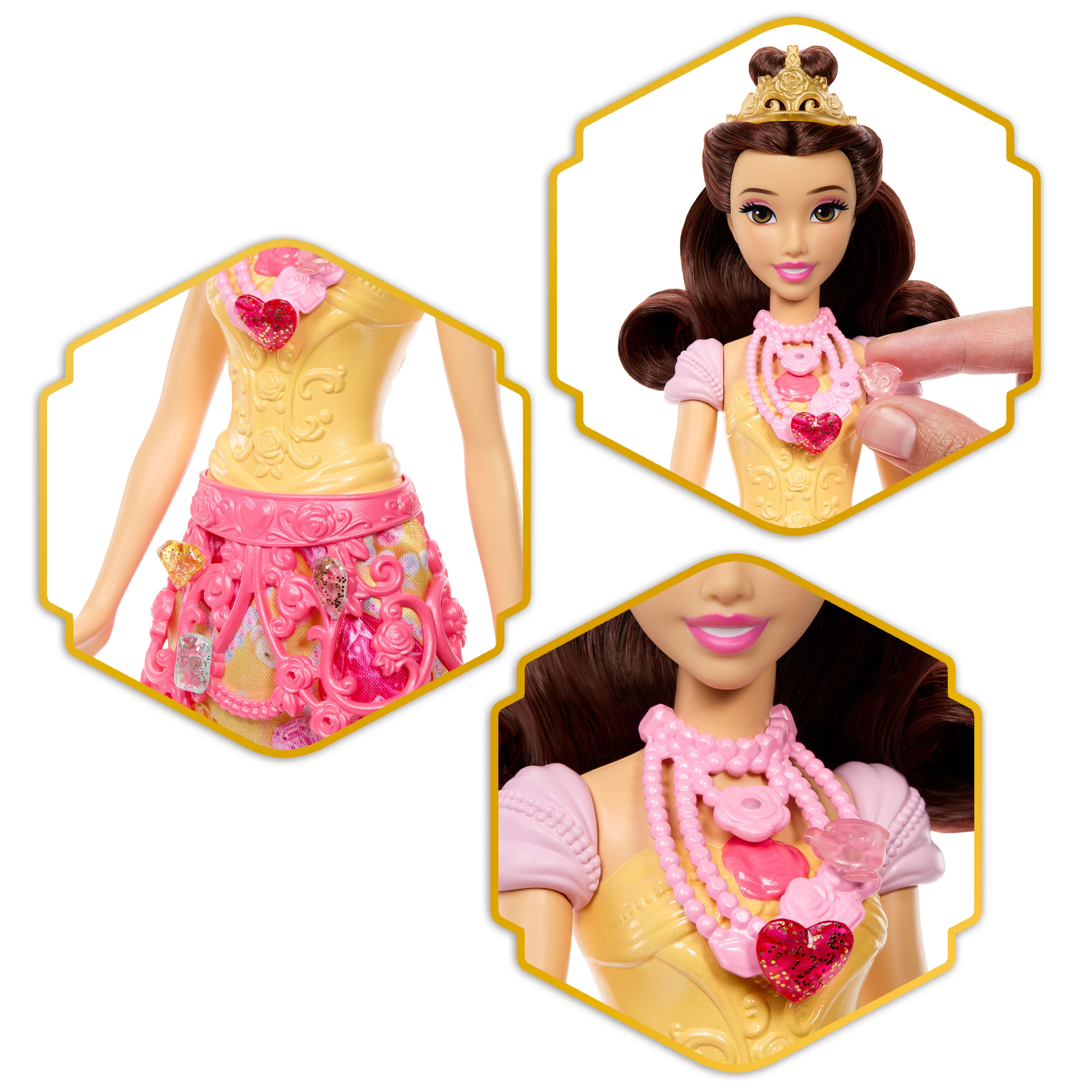 Disney Princesa Fashion Dolls Boneca Reveal Bela - Image 3