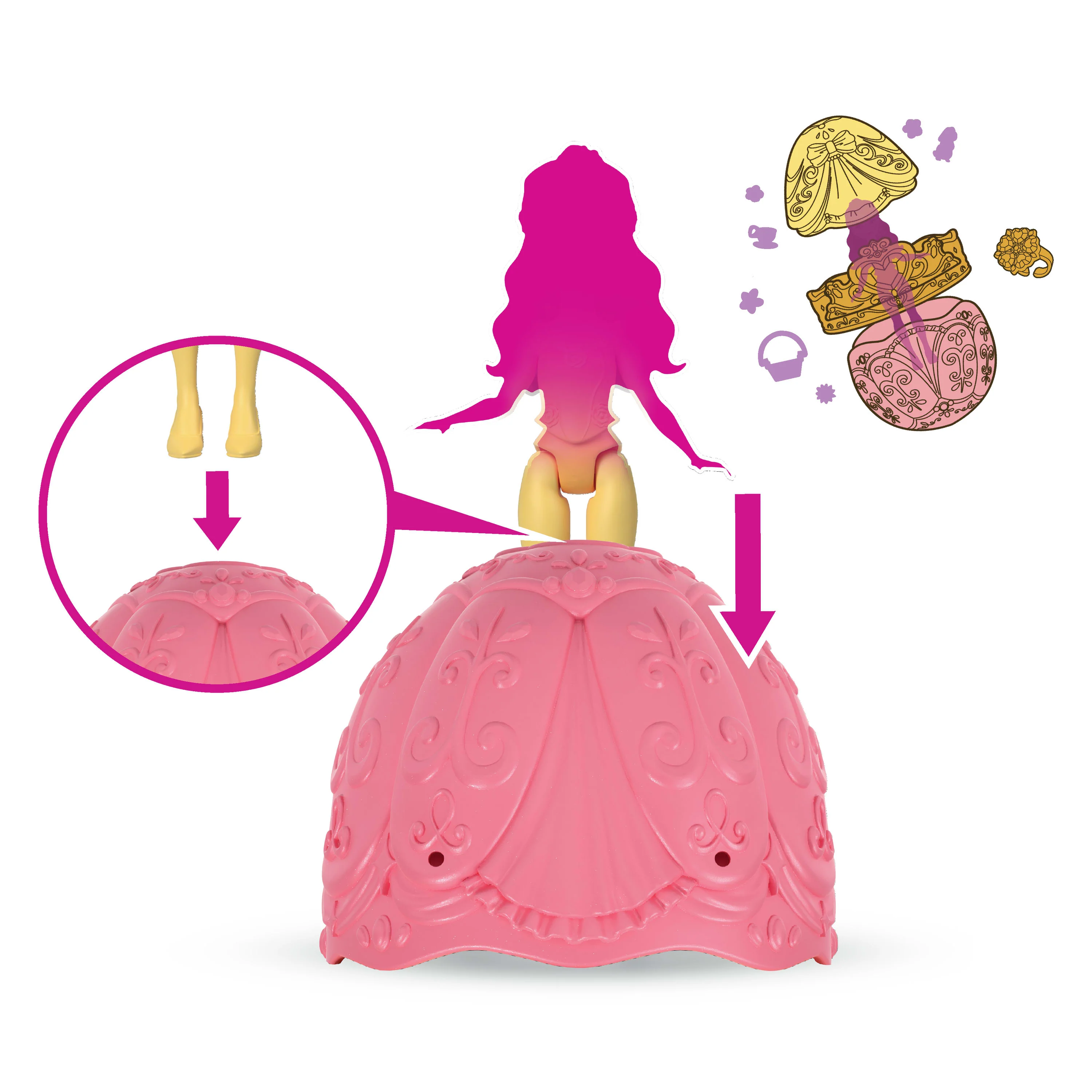 Disney Princesa Small Dolls Boneca Ovinhos De Páscoa Surpresa - Image 3