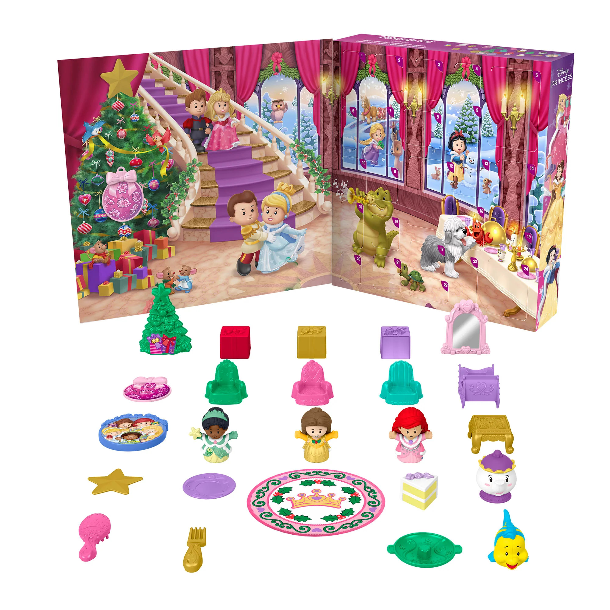 Fisher-Price Little People Disney Princess Advent Calendar For Toddlers & Kids, 24 Toys