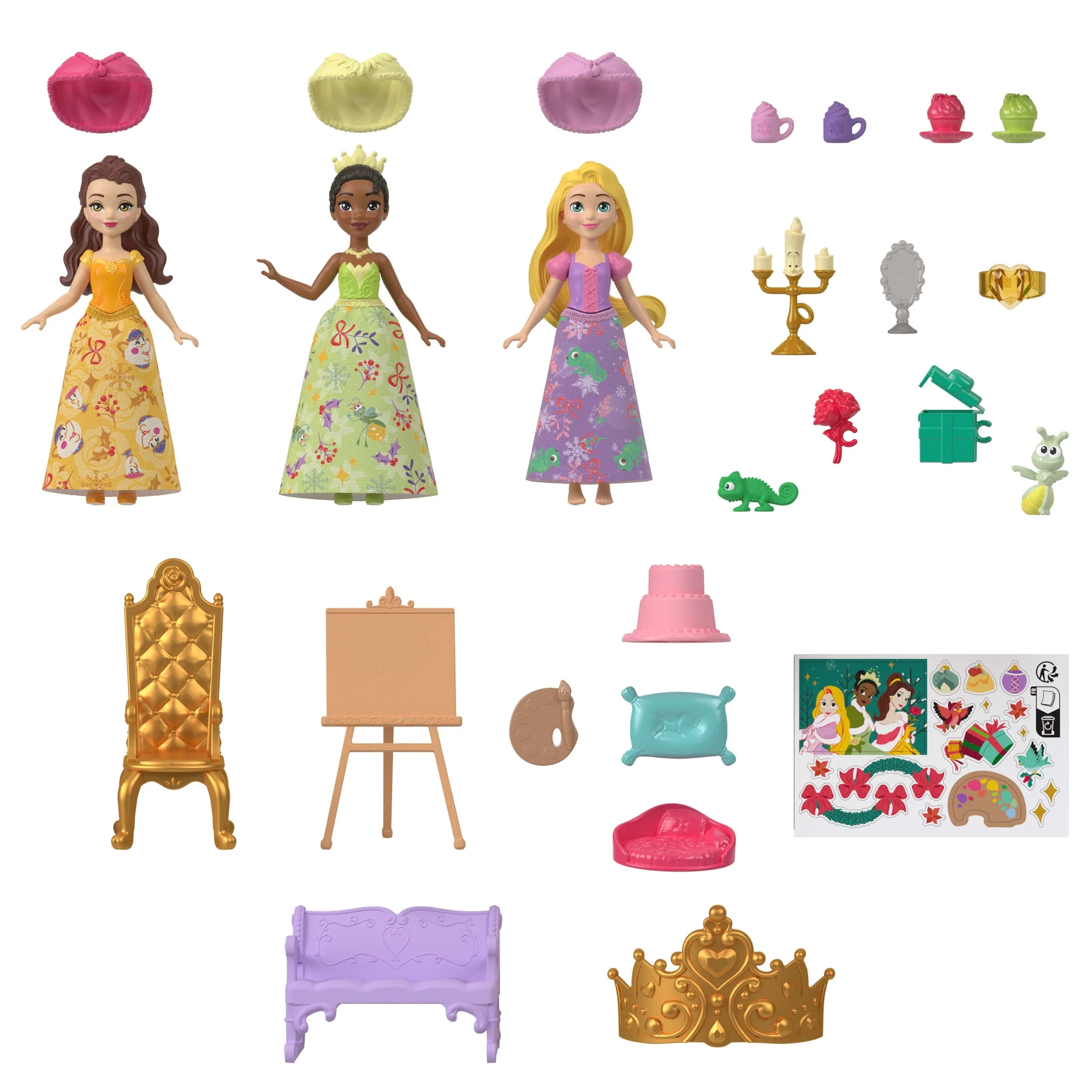 Disney Princess Advent Calendar With 24 Days Of Gifts, including 3 Small Dolls, 3 Friends & 22 Accy - Image 5