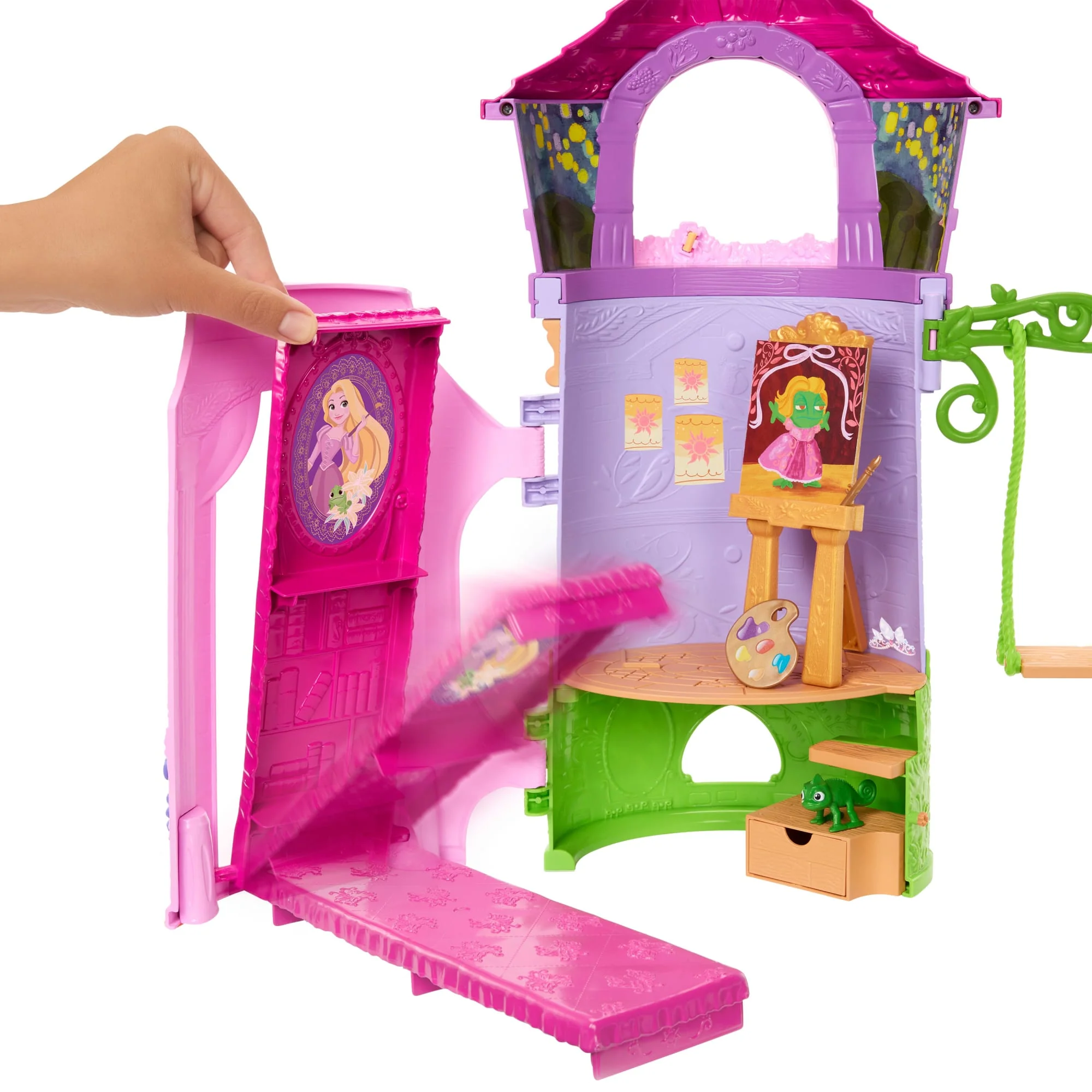 Disney Princess Enchanted Stories Rapunzel's Tower Playset With 6 Play Areas, Pascal Figure & 5 Accy - Image 2