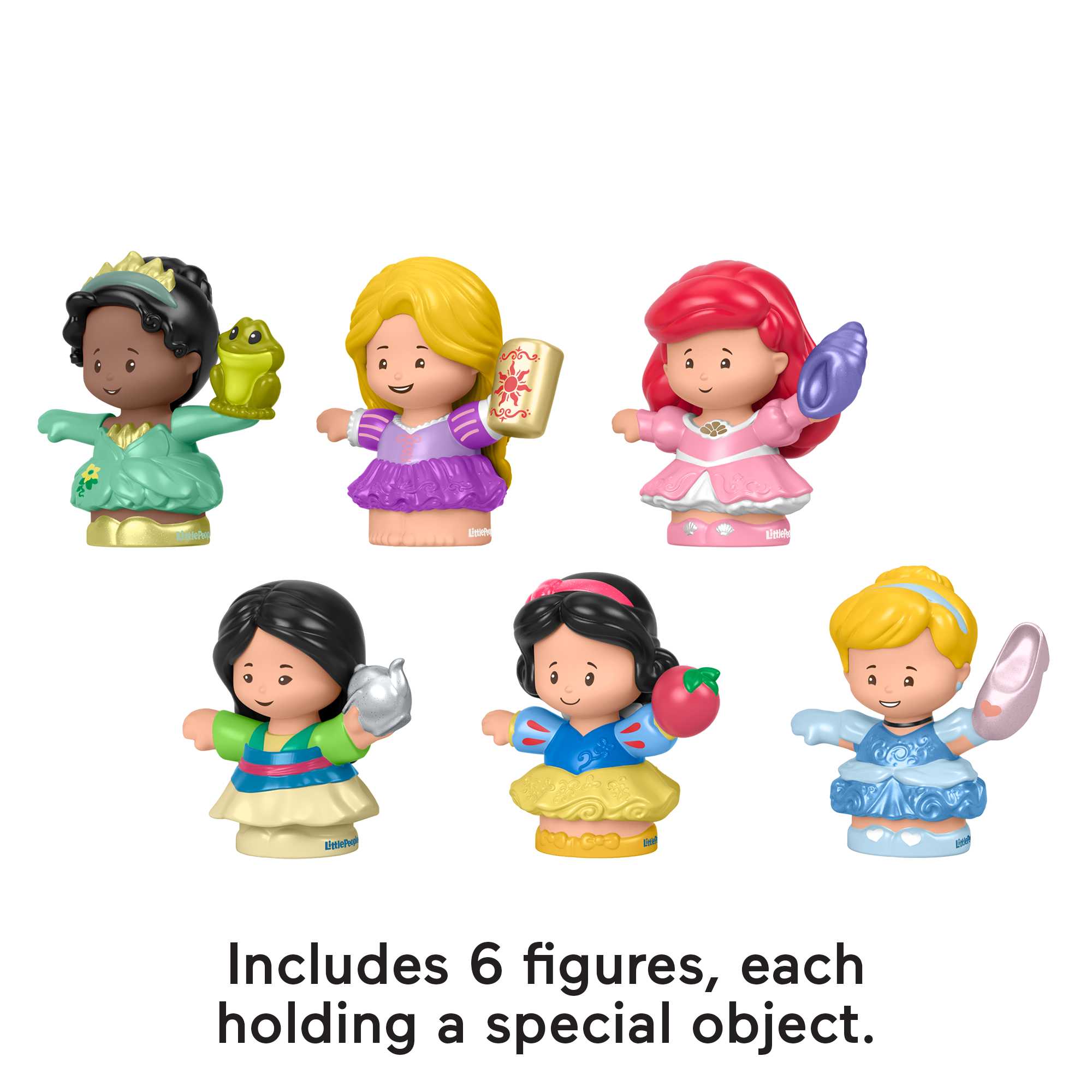 Disney Princess Gift Set Little People Character Figures For Toddlers, 6 Pieces - Image 4