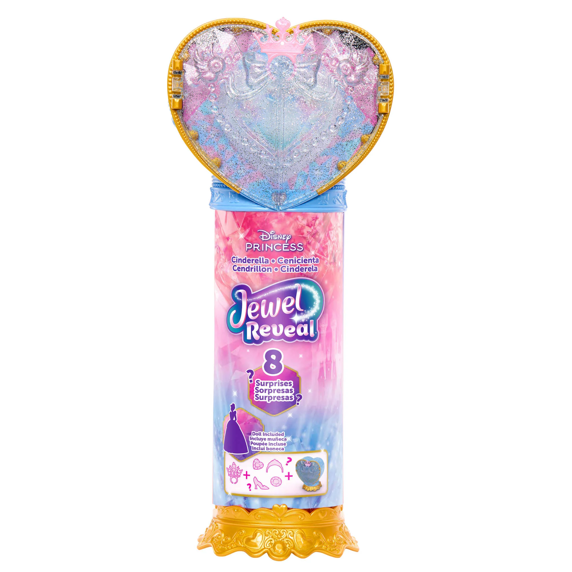 Disney Princess Jewel Reveal Fashion Doll With 8 Surprises including Gem Box & 10 Accessories - Image 3