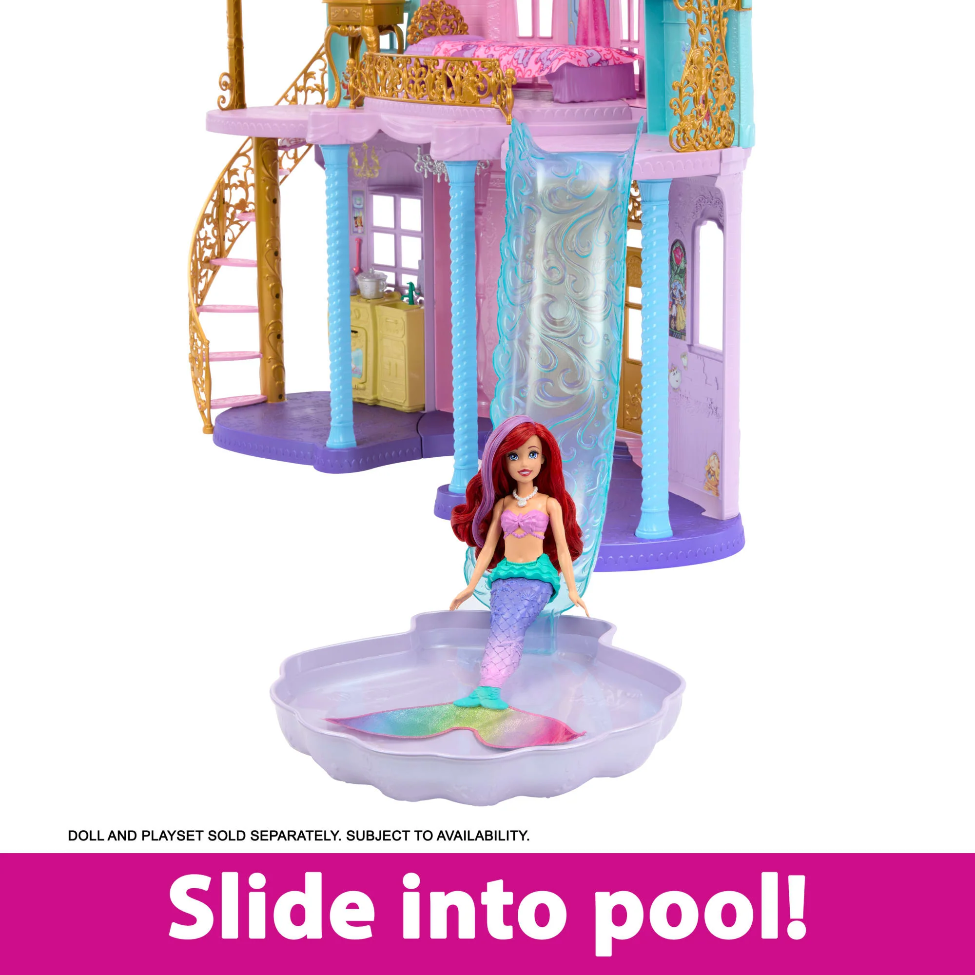Disney Princess Ultimate Castle Doll House With Lights & Sounds & 25+ Accessories Pieces, 4 Ft Tall - Image 4
