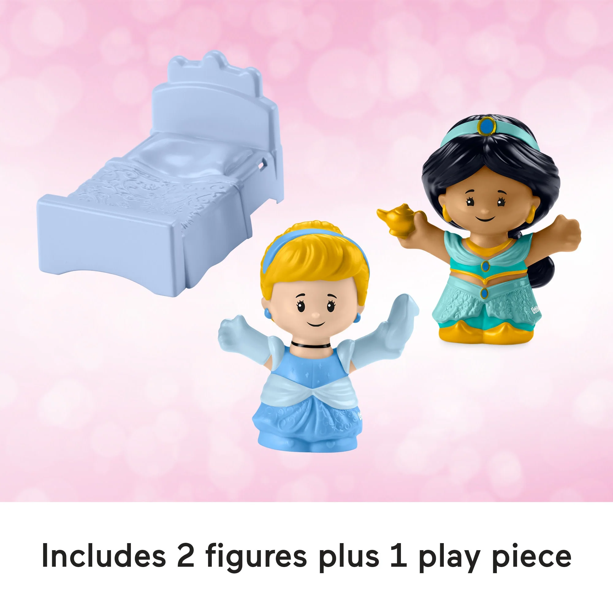 Disney Princess Magical Lights & Dancing Castle Little People Toddler Playset, 2 Figures - Image 5