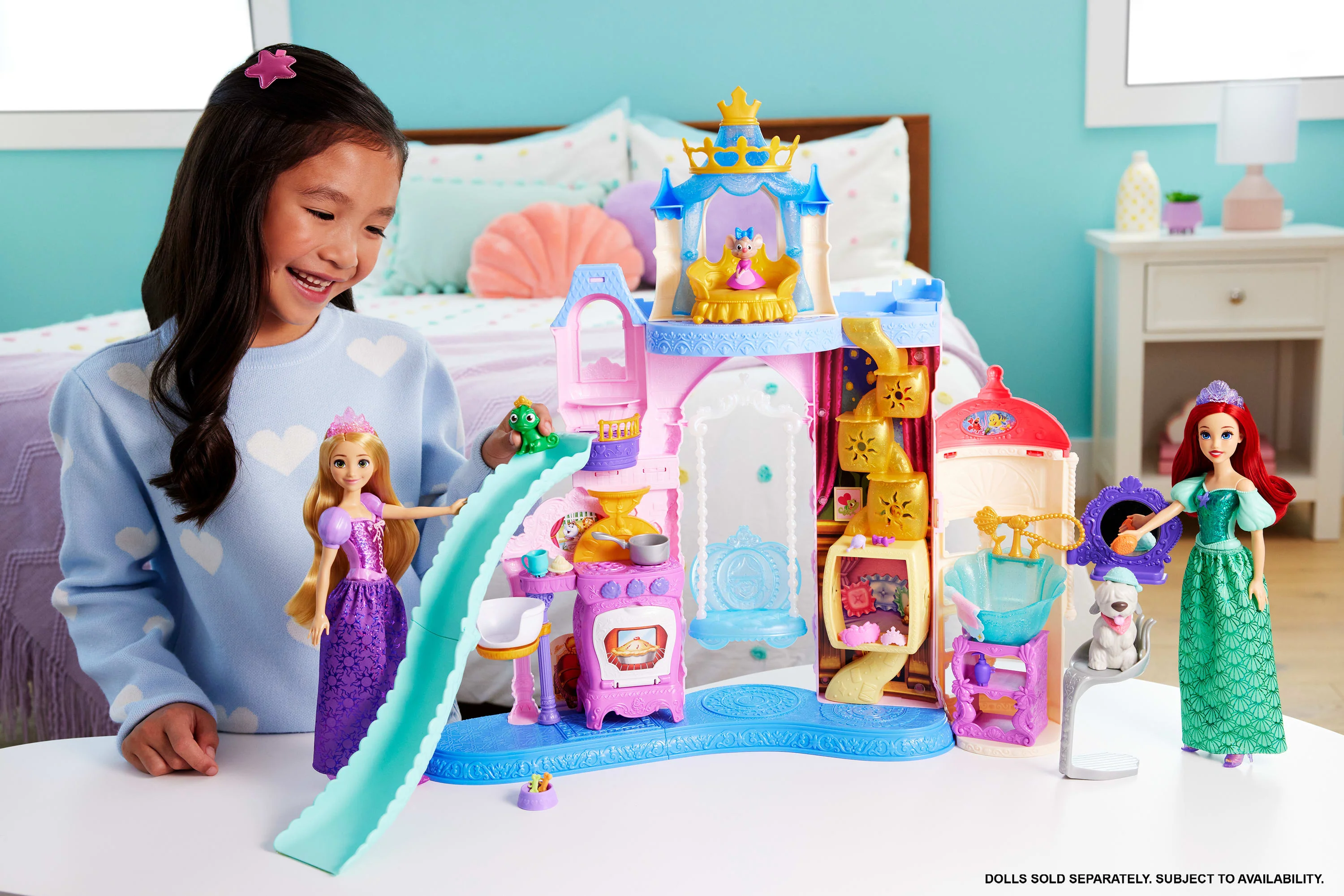 Disney Princess Pet Palace Playset With 7 Play Areas, 3 Animal Friends & 20+ Furniture & Accy - Image 2