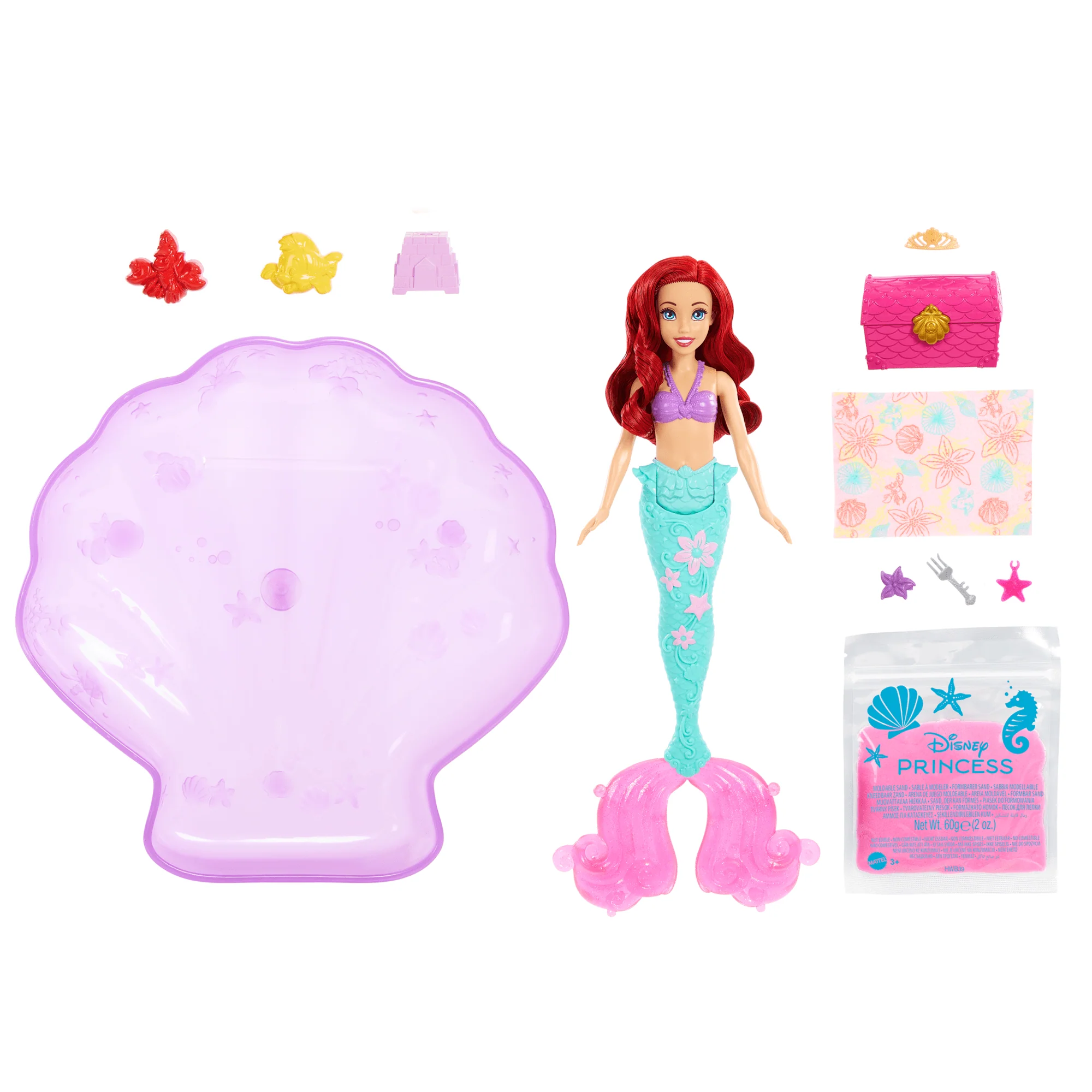 Disney Princess Ariel Doll & Pool Set With Moldable Sand, inspired By Disney The Little Mermaid - Image 6