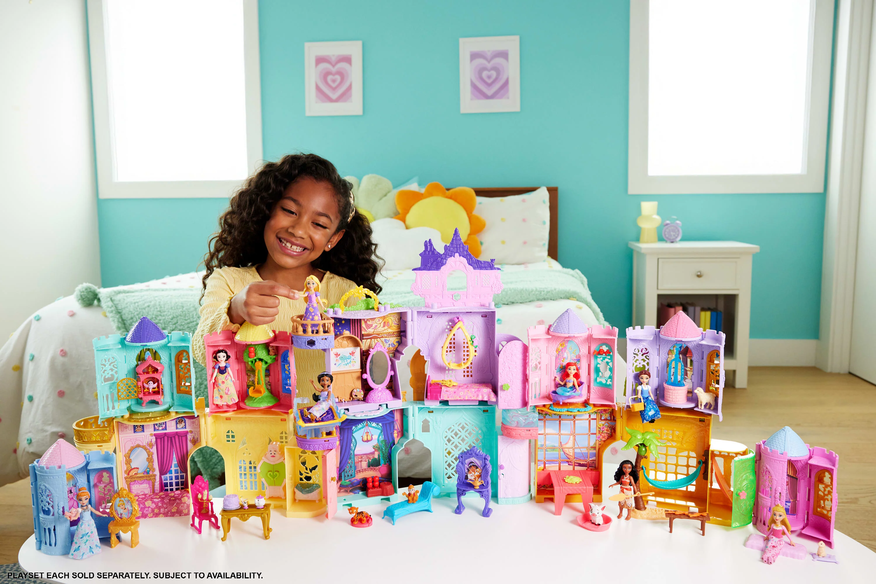 Disney Princess Rapunzel Storytime Stackers Doll House, Small Doll, Pascal Figure & 7 Accessories - Image 5