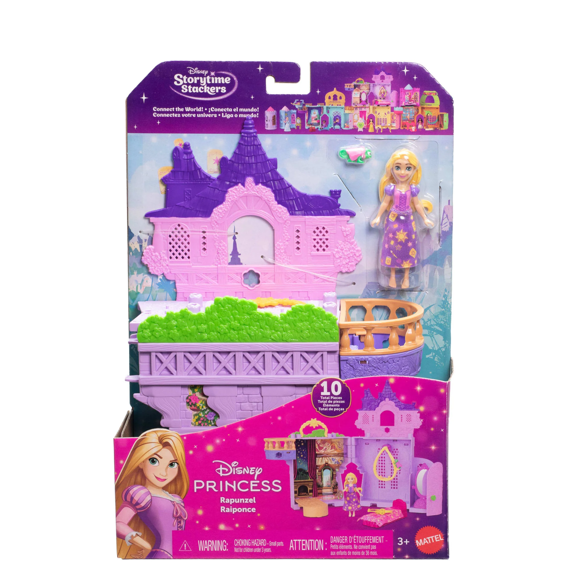 Disney Princess Rapunzel Storytime Stackers Doll House, Small Doll, Pascal Figure & 7 Accessories - Image 6