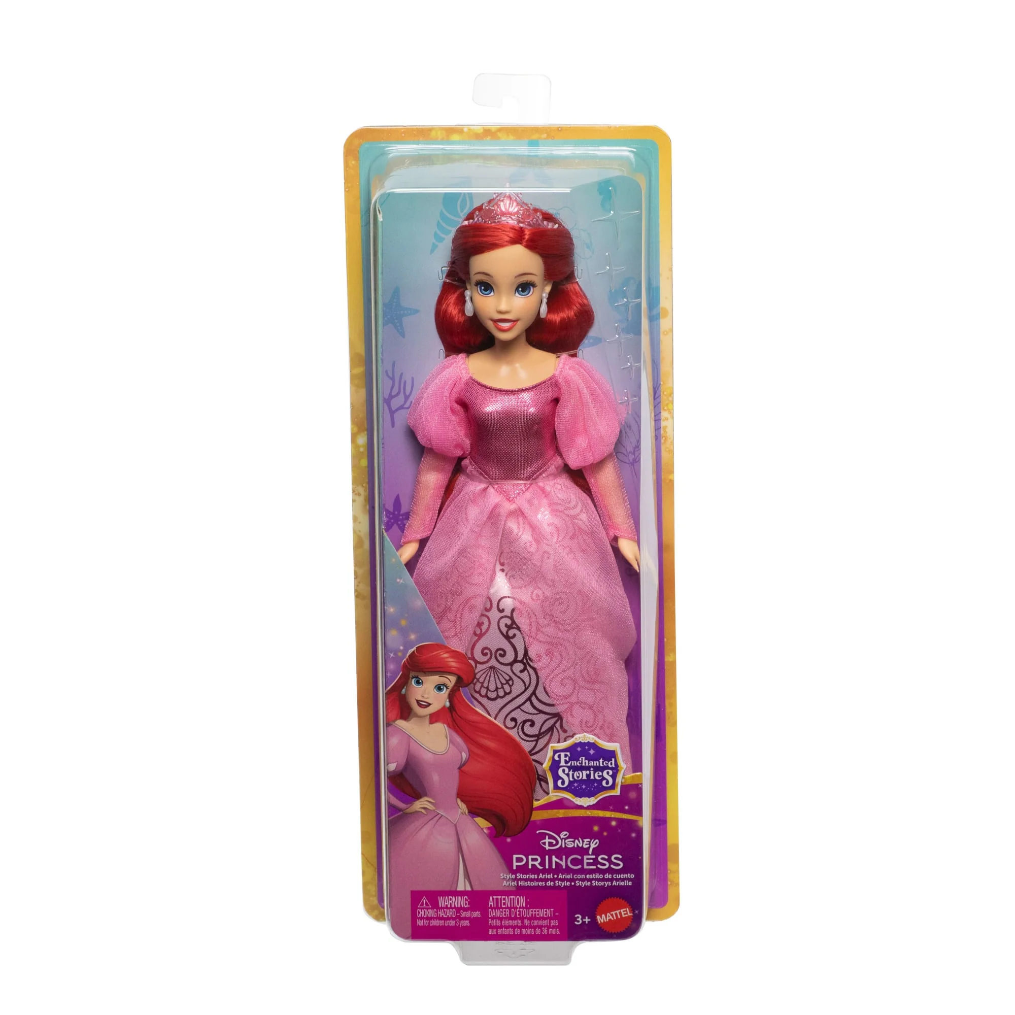 Disney Princess Enchanted Stories Ariel Fashion Doll With Sparkling Dress & Accessories, Posable - Image 6