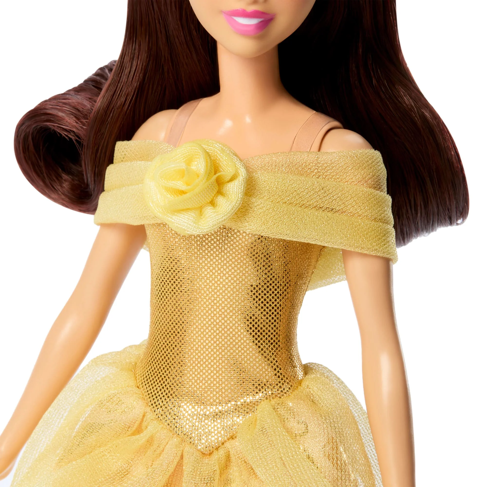Disney Princess Enchanted Stories Belle Fashion Doll With Sparkling Dress & Accessories, Posable - Image 4