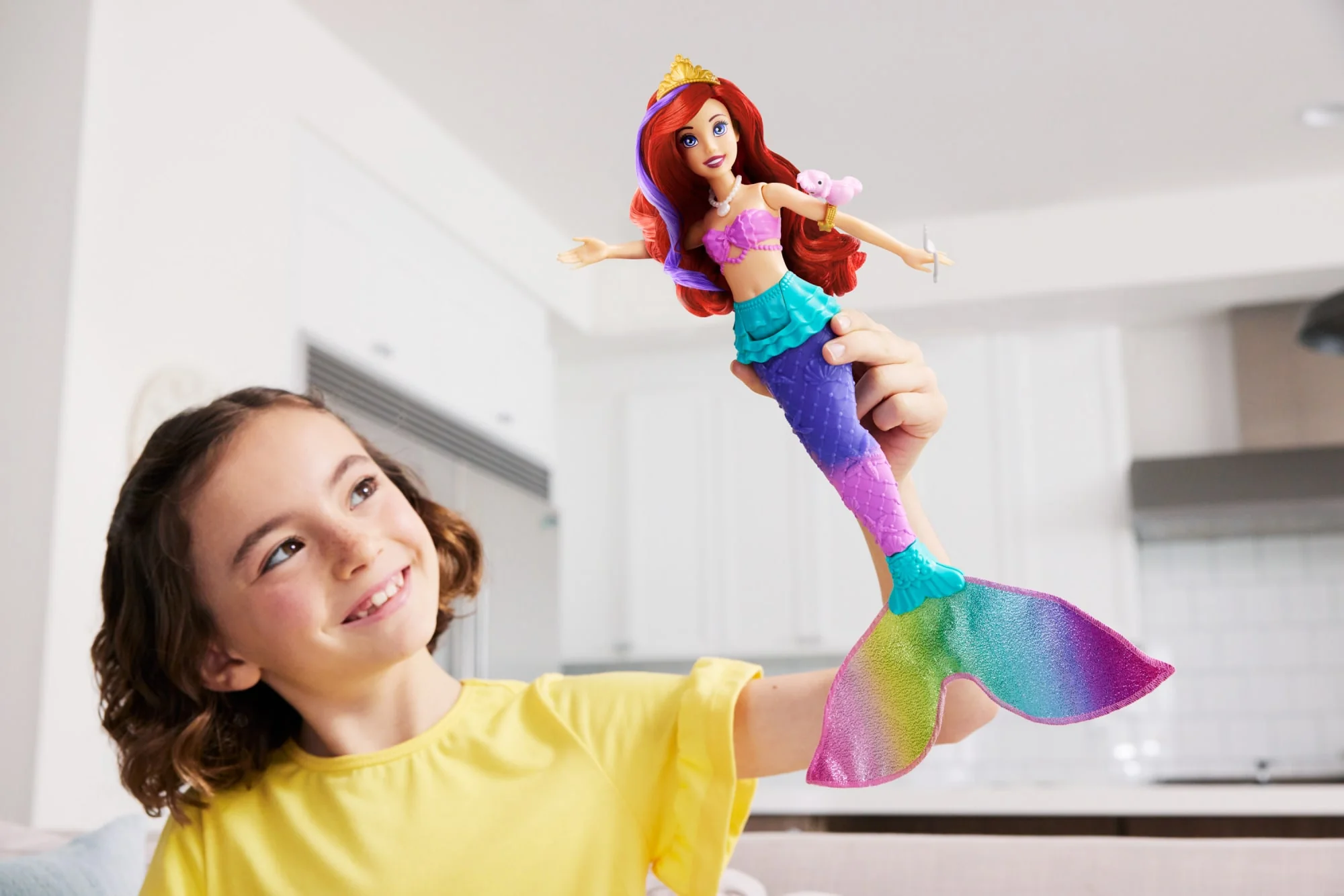 Disney Princess Toys, Ariel Swimming Mermaid Doll - Image 2