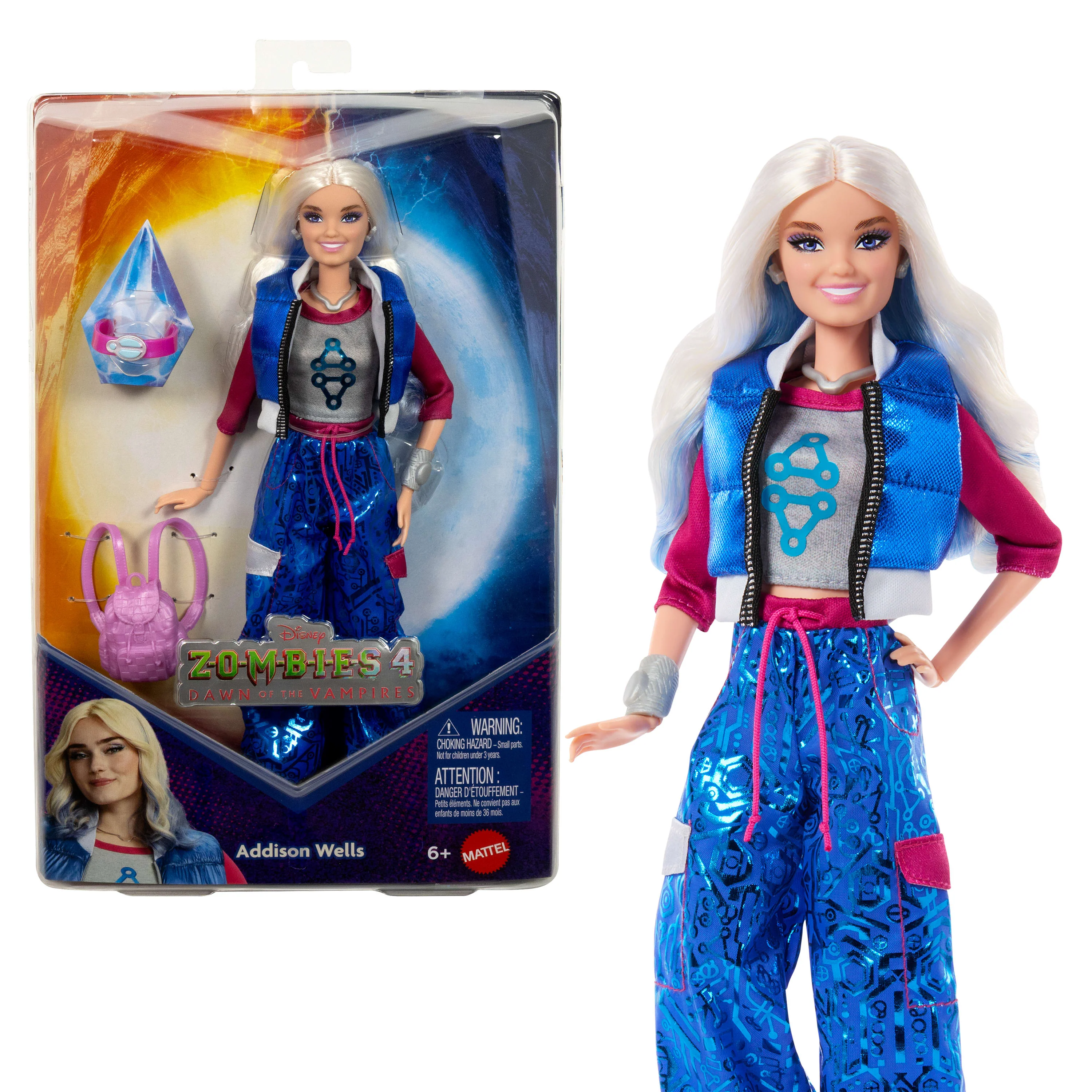 Disney Zombies 4: Dawn Of The Vampires Addison Wells Doll With Movie-Inspired Outfit & Accessories