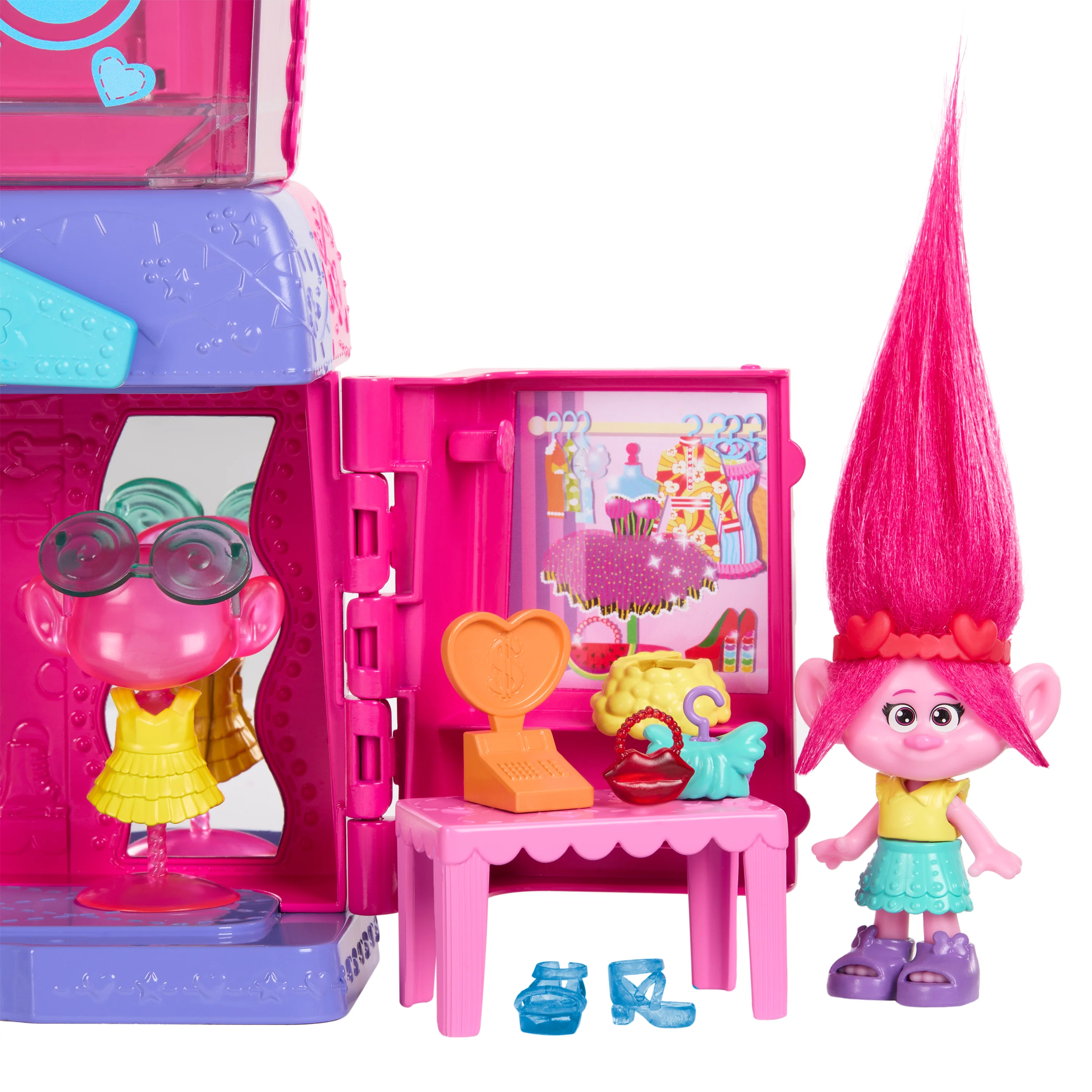 Dreamworks Trolls Fun Fair Surprise Fairtastic Fashion Boutique Playset With Small Doll - Image 4