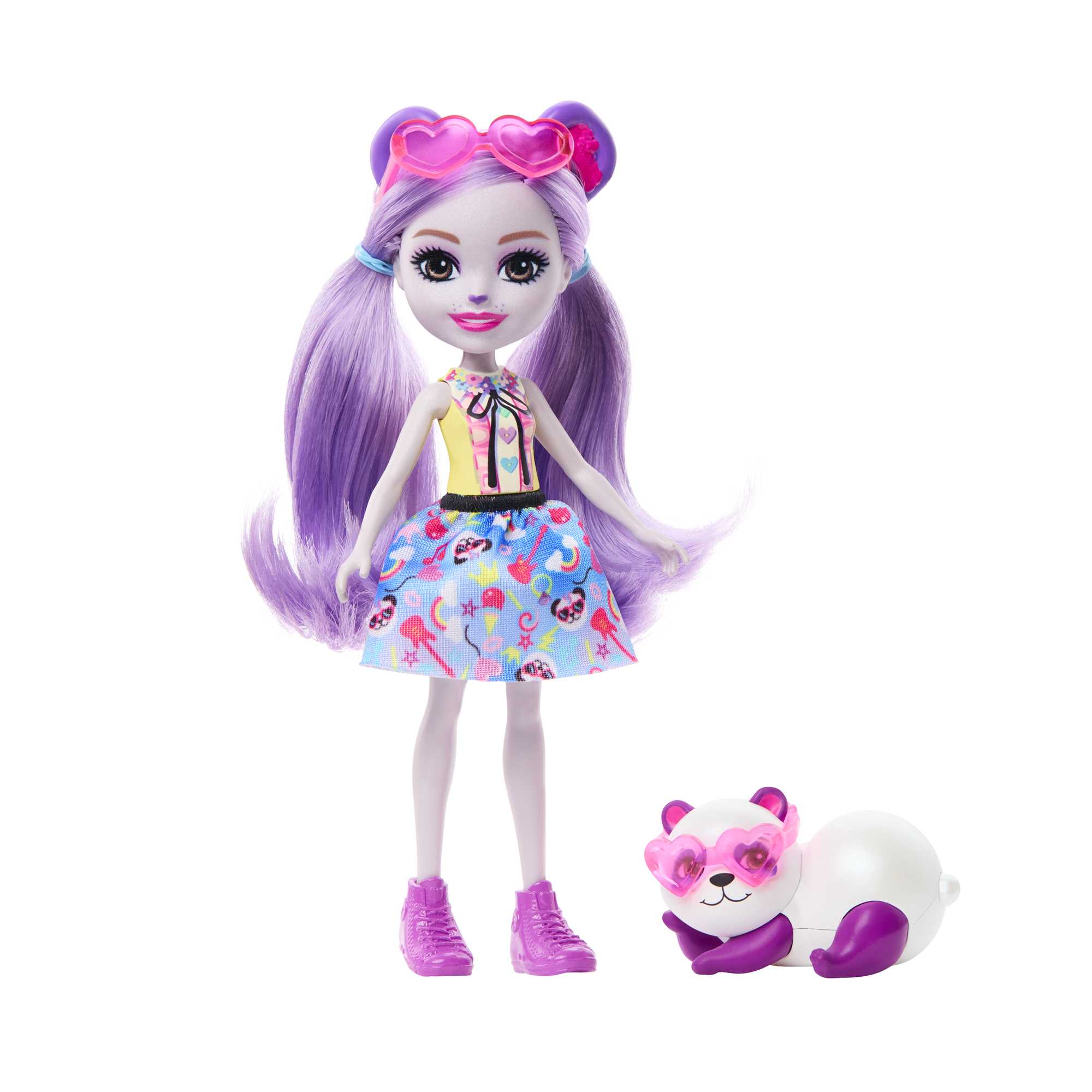 Enchantimals Dolls, Glam Party Pemma Panda Doll And Figure