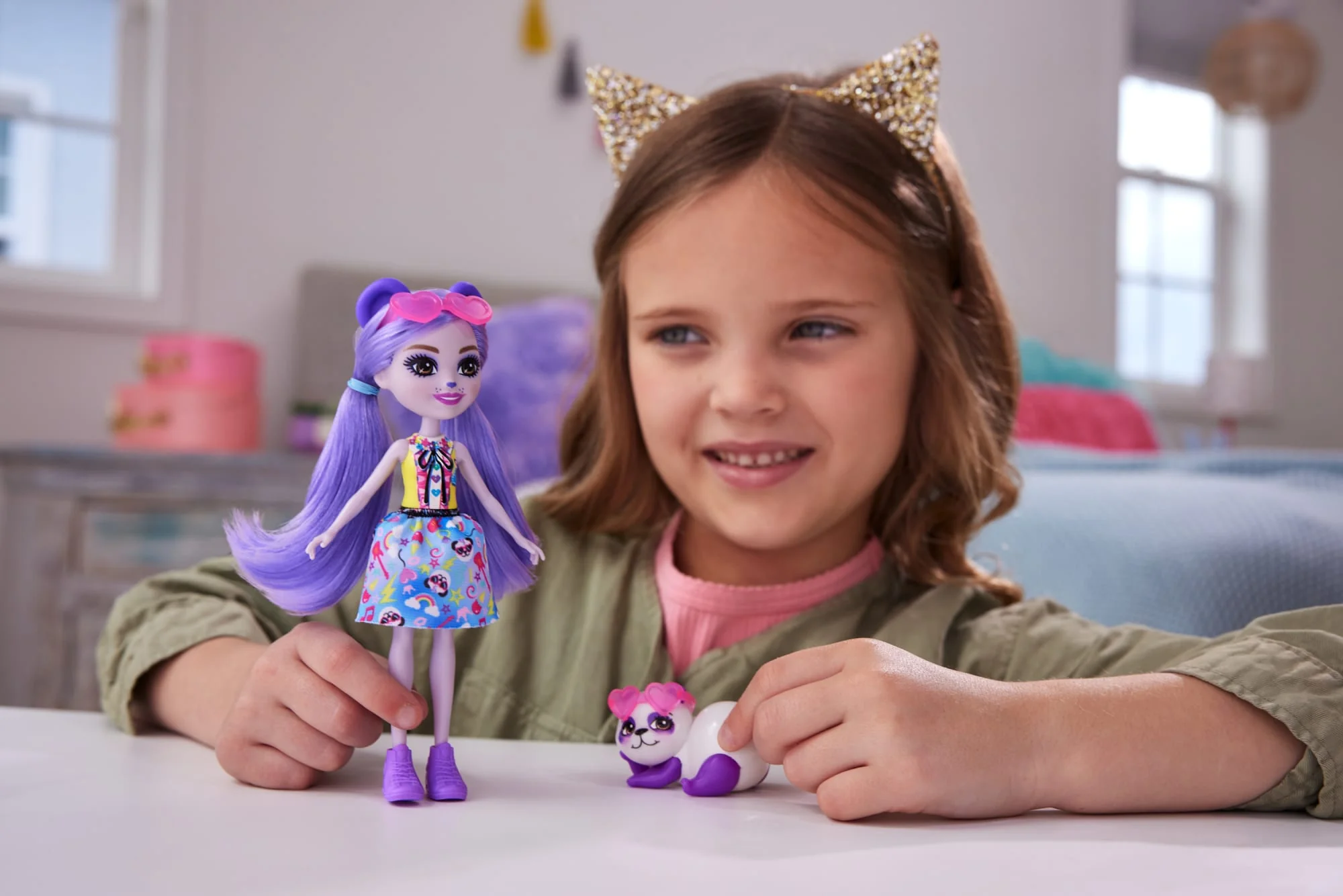 Enchantimals Dolls, Glam Party Pemma Panda Doll And Figure - Image 2