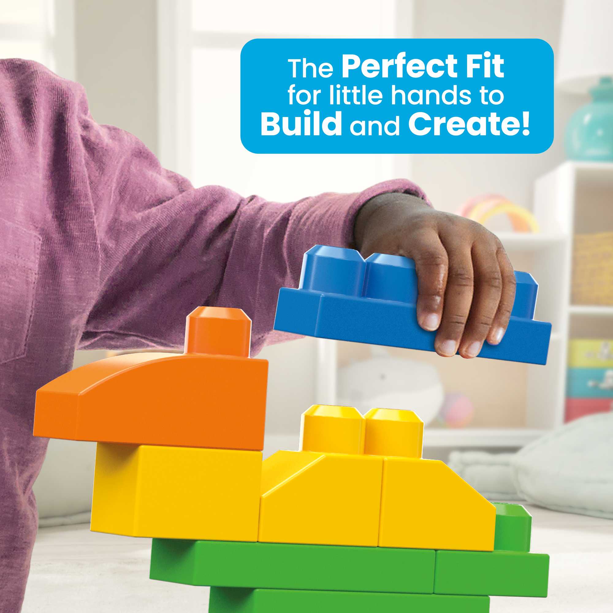 MEGA BLOKS First Builders Deluxe Building Bag Toy Blocks With Storage Bag (150 Pieces) For Toddler - Image 4
