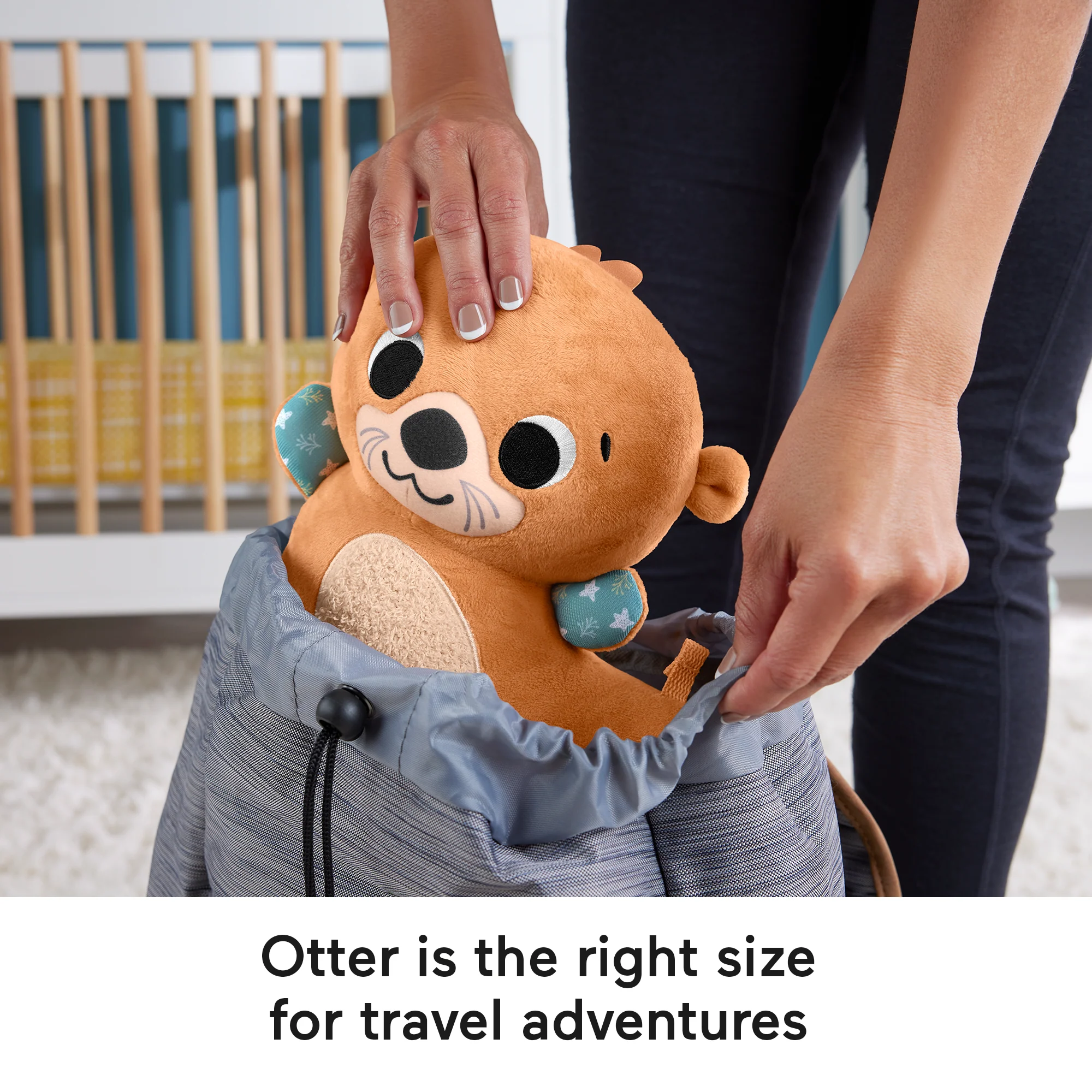 Fisher-Price 2-in-1 Rockin’ Tummy Time Otter, Plush Baby Sensory Toy For Tummy Time - Image 5