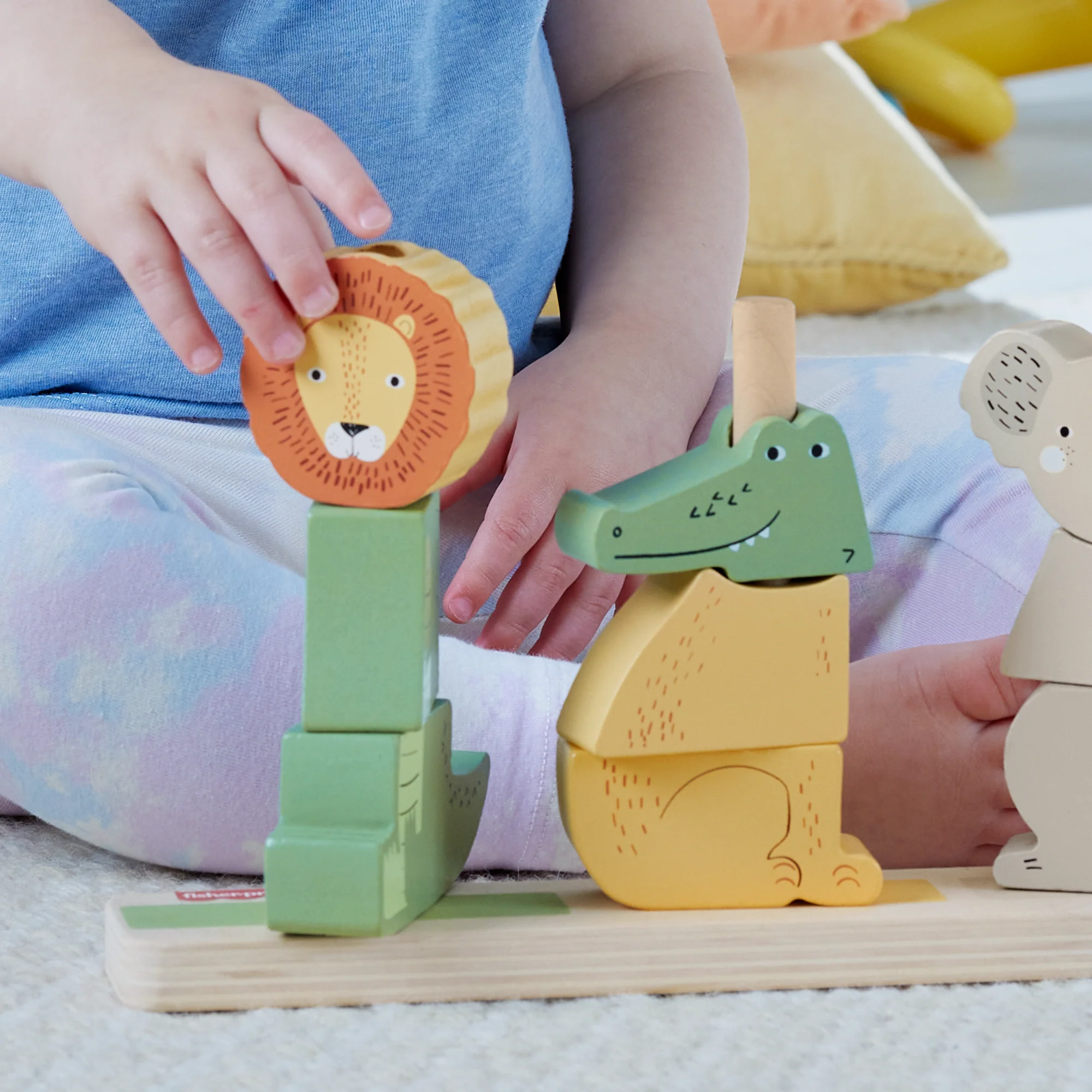 Fisher-Price Animaux en Bois à Empiler et Trier, 10 Éléments - Image 3