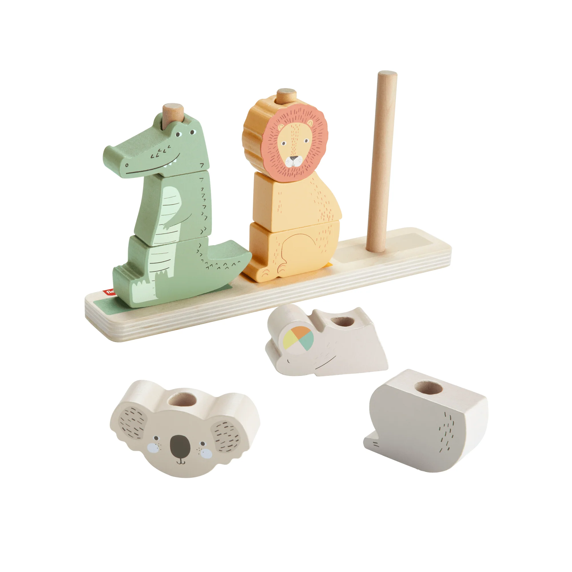 Fisher-Price Animaux en Bois à Empiler et Trier, 10 Éléments - Image 4