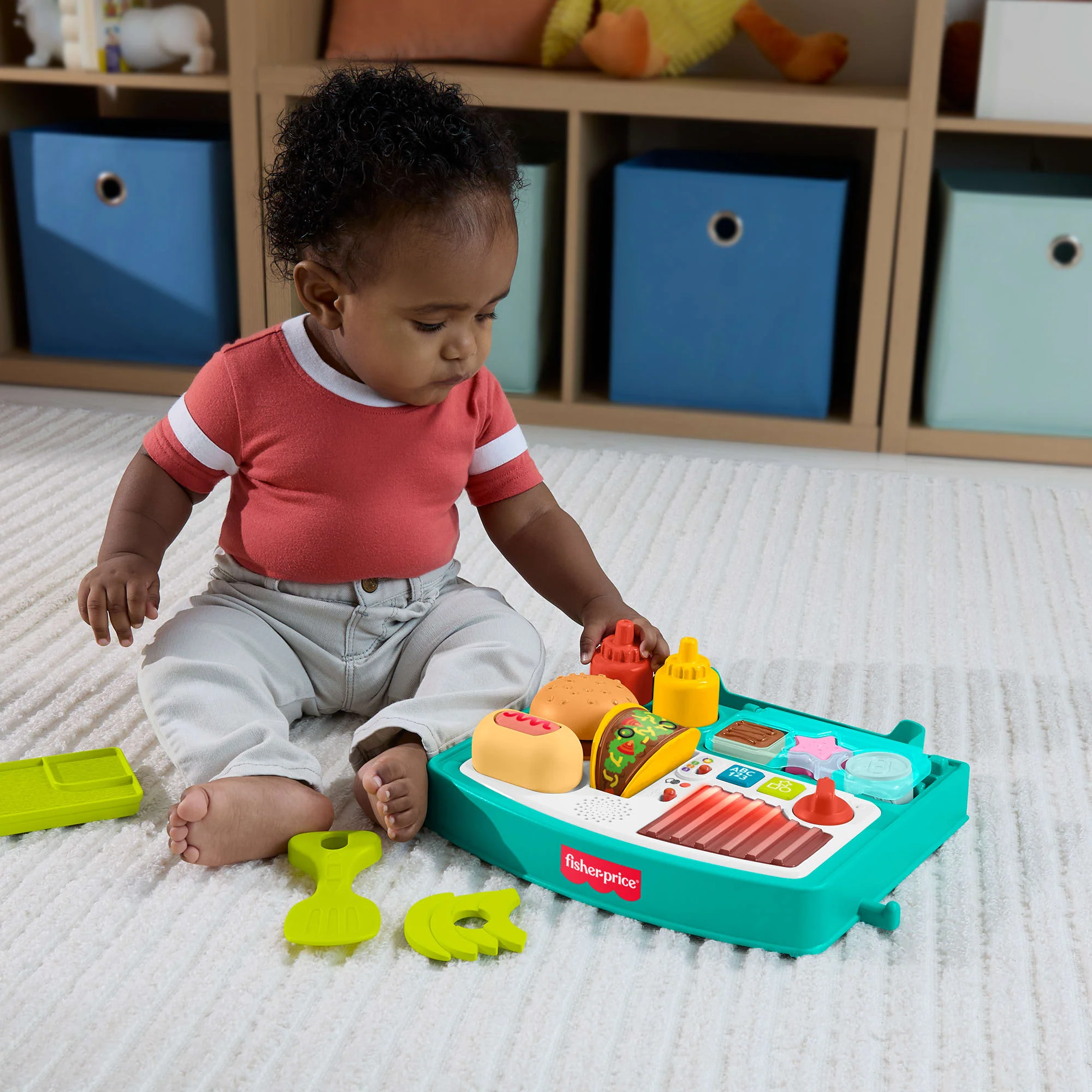 Fisher-Price Aprender e Brincar Andador para Bebês Carro de Snacks 4 em 1 - Image 2