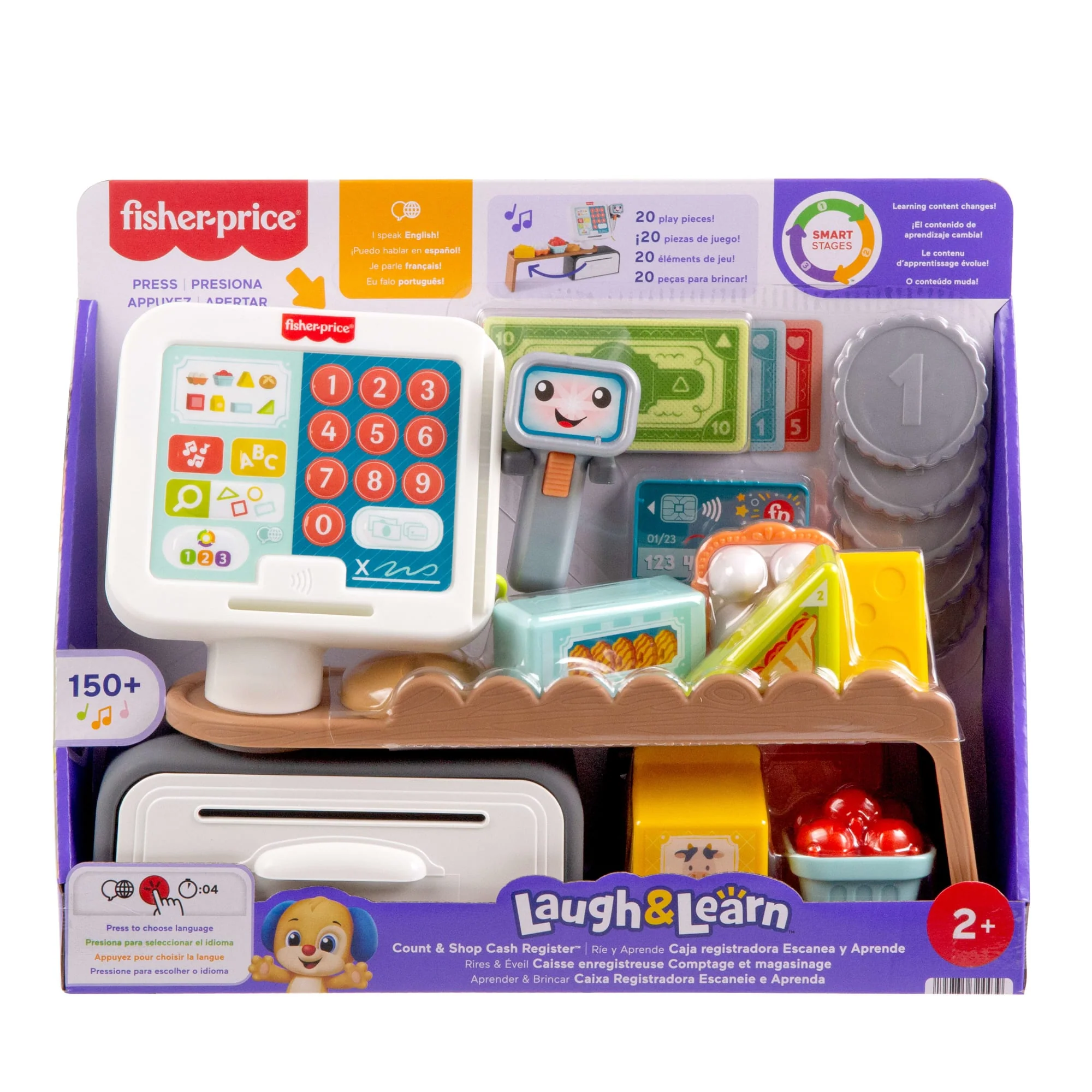 Fisher-Price Aprender e Brincar Brinquedo para Bebês Caixa Registradora Escaneia e Aprenda - Image 6