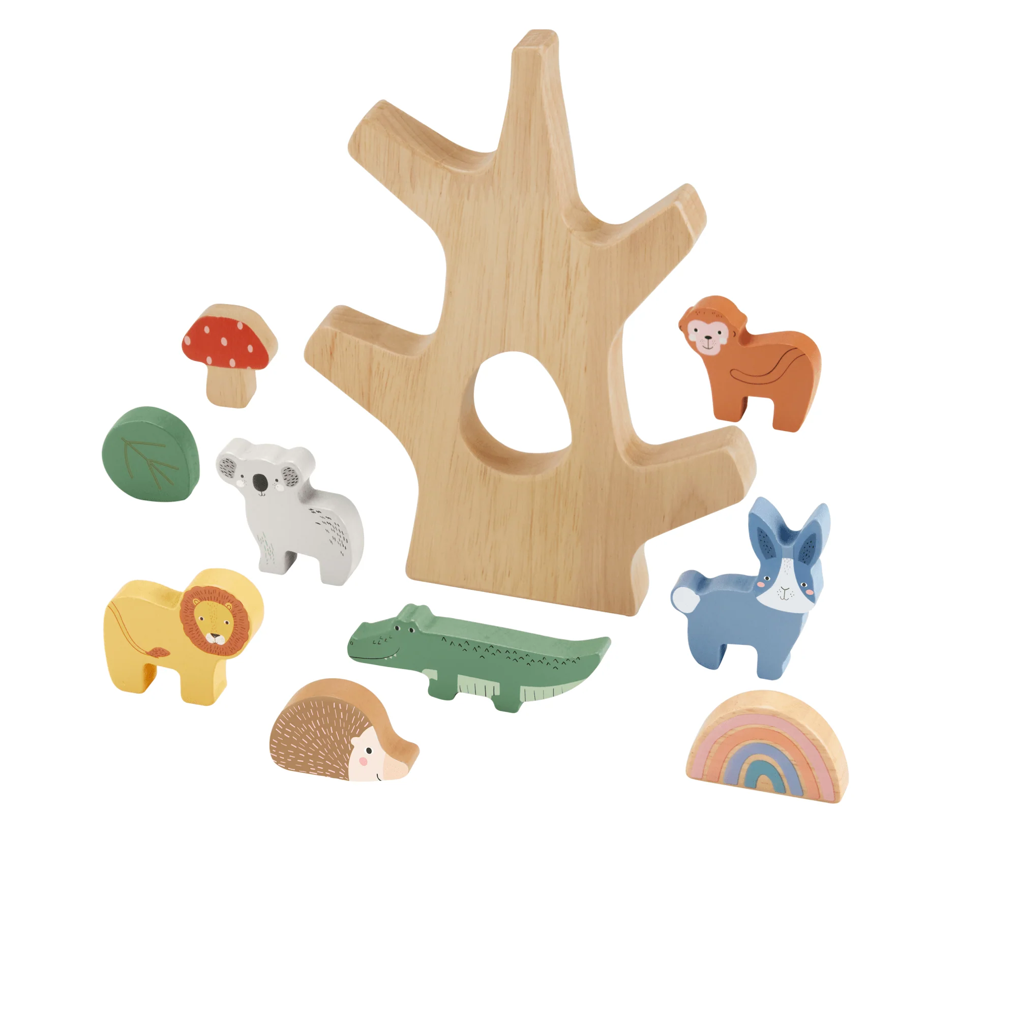Fisher-Price Arbre D’Équilibre en Bois, Empilage, 10 Éléments - Image 5