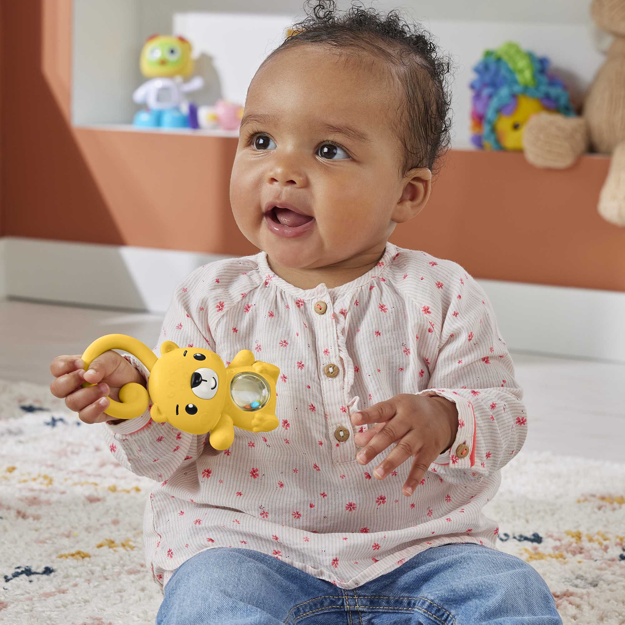 Fisher-Price Baby Chocalho para Bebês Sensimals Lontra - Image 3