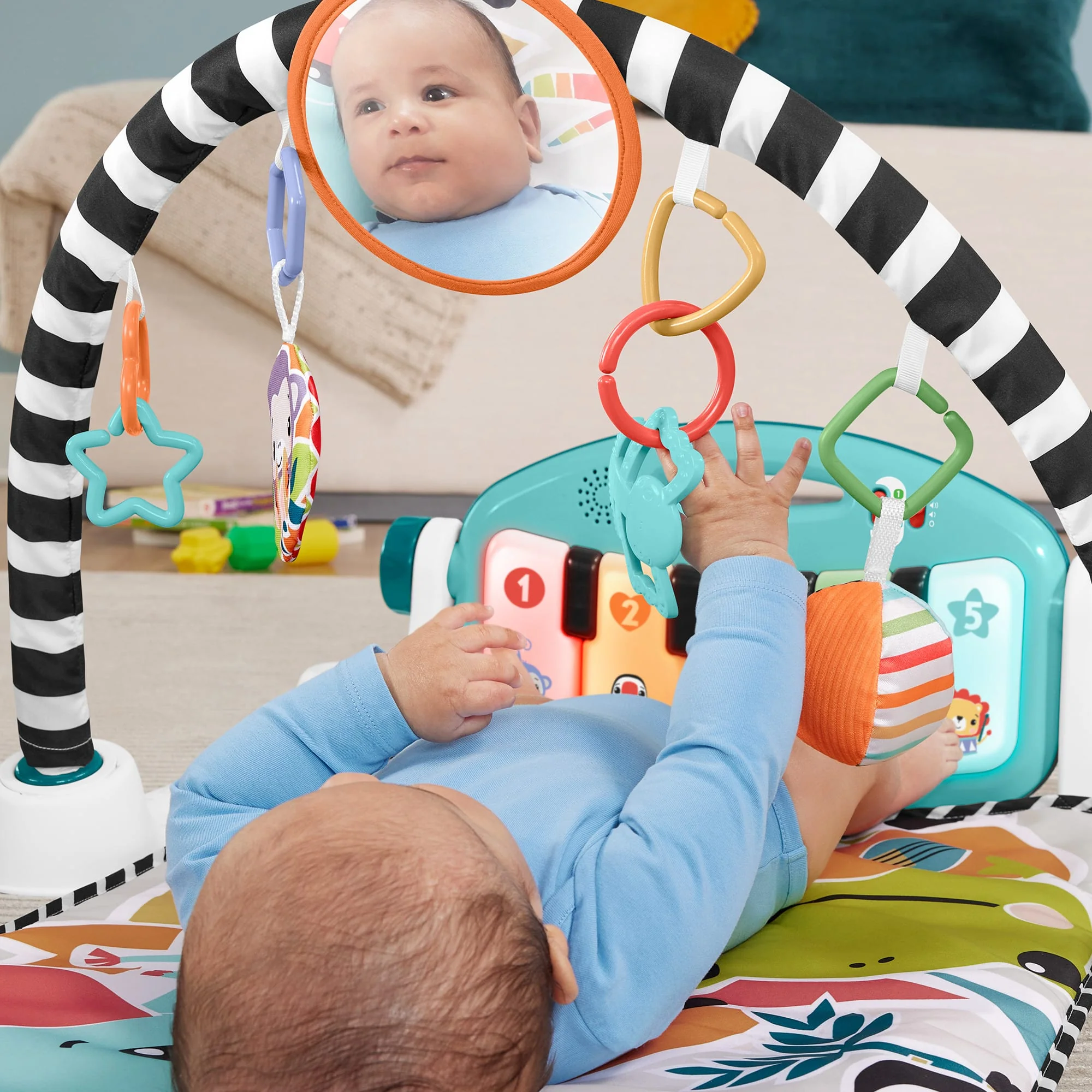 Fisher-Price Baby Ginásio para Bebês Pianinho Brilha e Cresce - Image 3