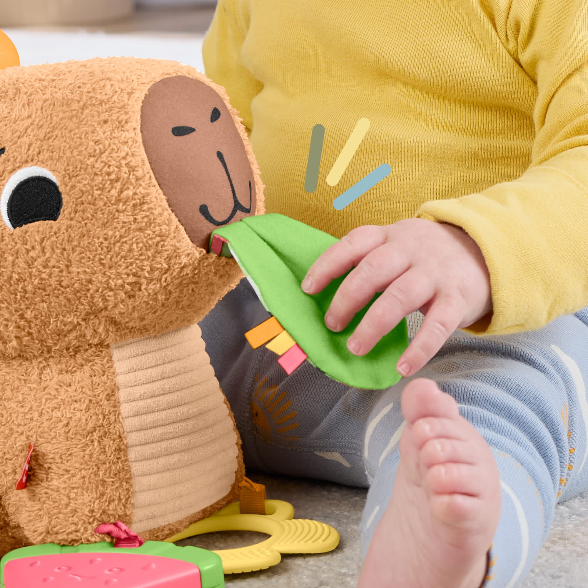 Fisher-Price Baby Juguete para Bebés Capibara Estímulos y Juego - Image 3