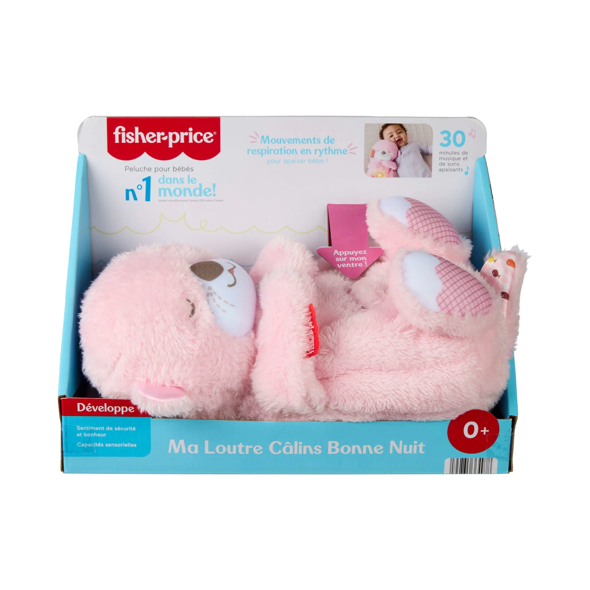 Fisher-Price Baby Juguete para Bebés Nutria Hora de Dormir Rosa - Image 6