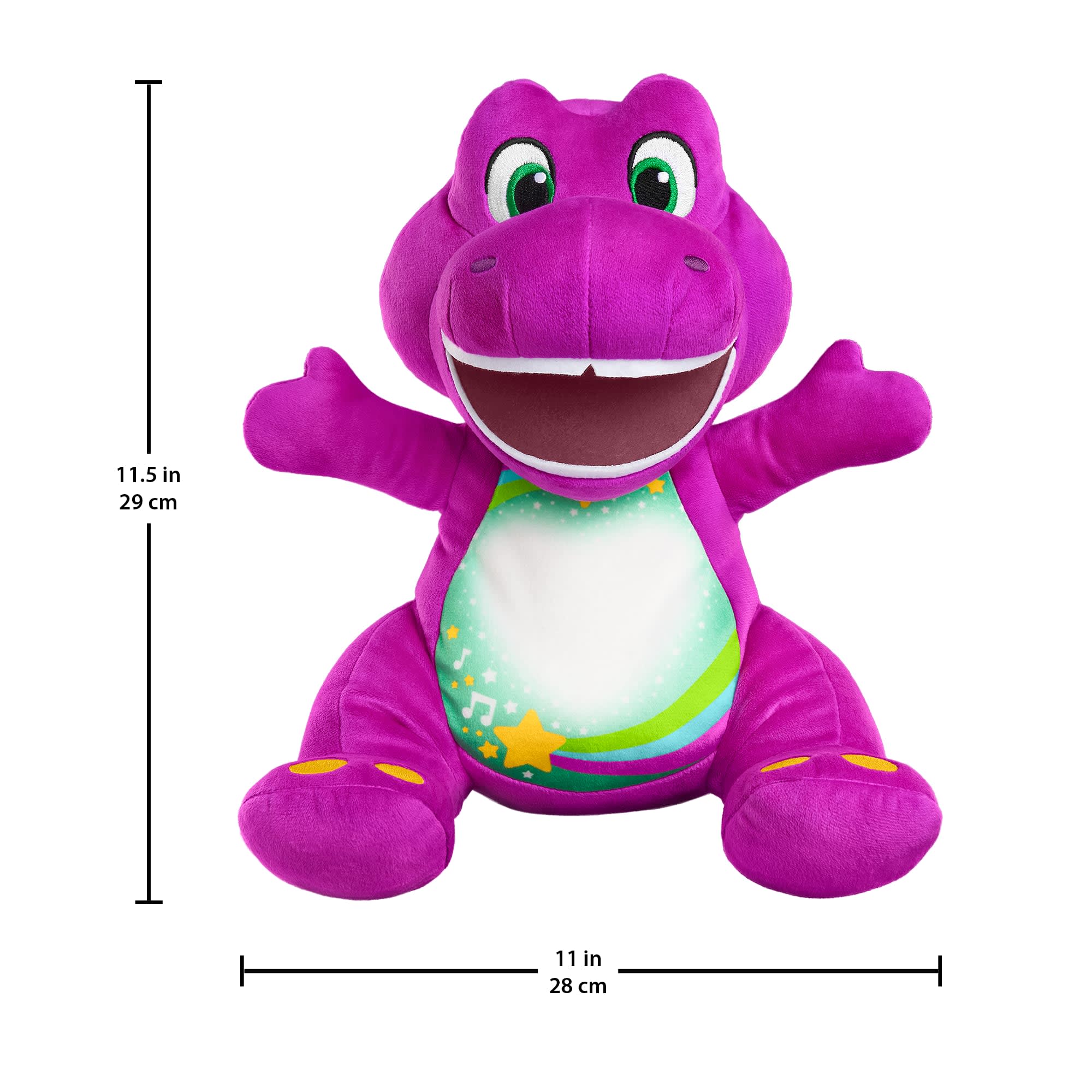 Fisher-Price Barney's World Heart Glow Barney Plush Toy With Music & Lights For Toddlers & Kids - Image 6