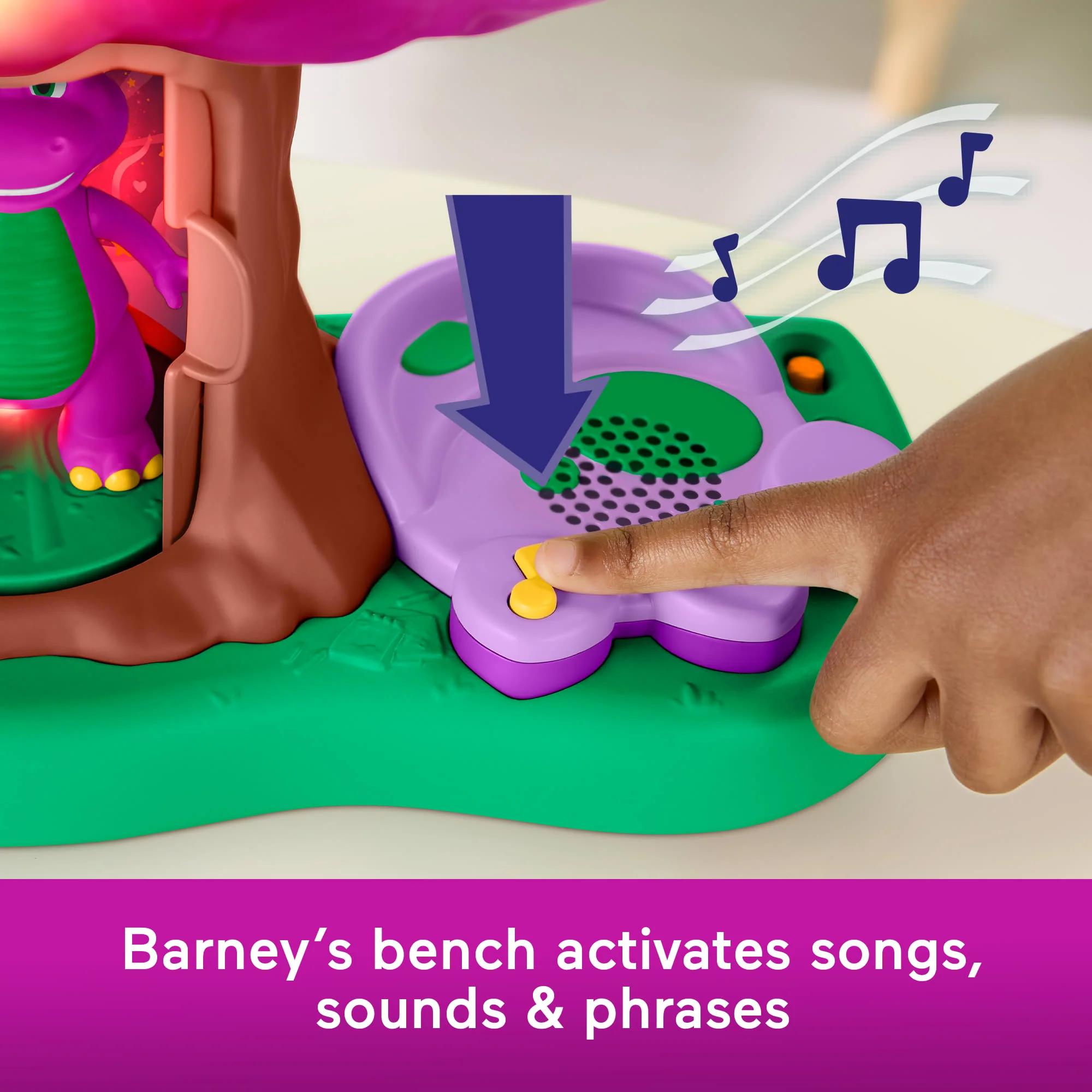 Fisher-Price Barney's World Lights & Sounds Treehouse Playset With Figures For Preschool Kids - Image 4