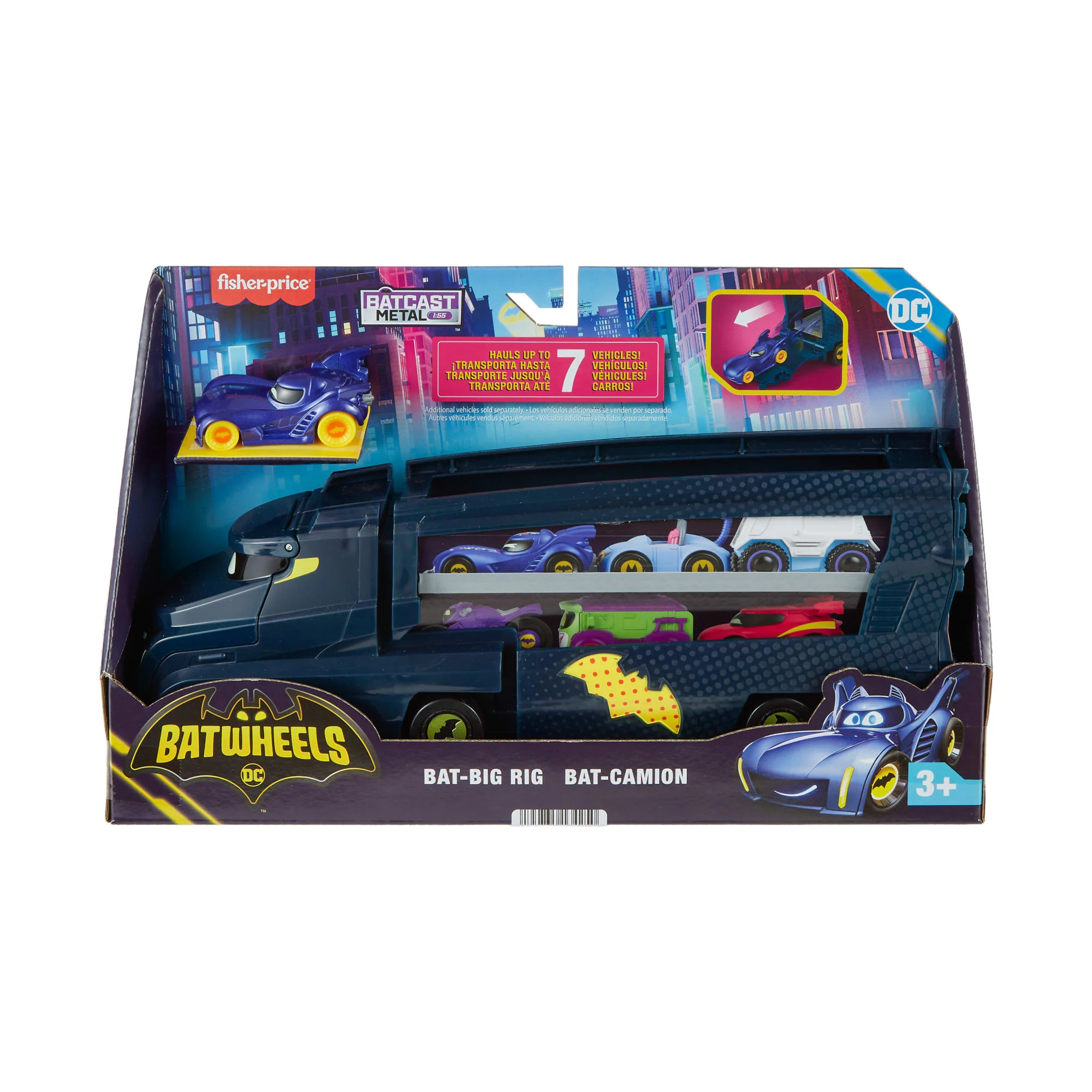 Fisher-Price DC Batwheels Bat-Big Rig Toy Hauler & Car With Ramp & Vehicle Storage - Image 6