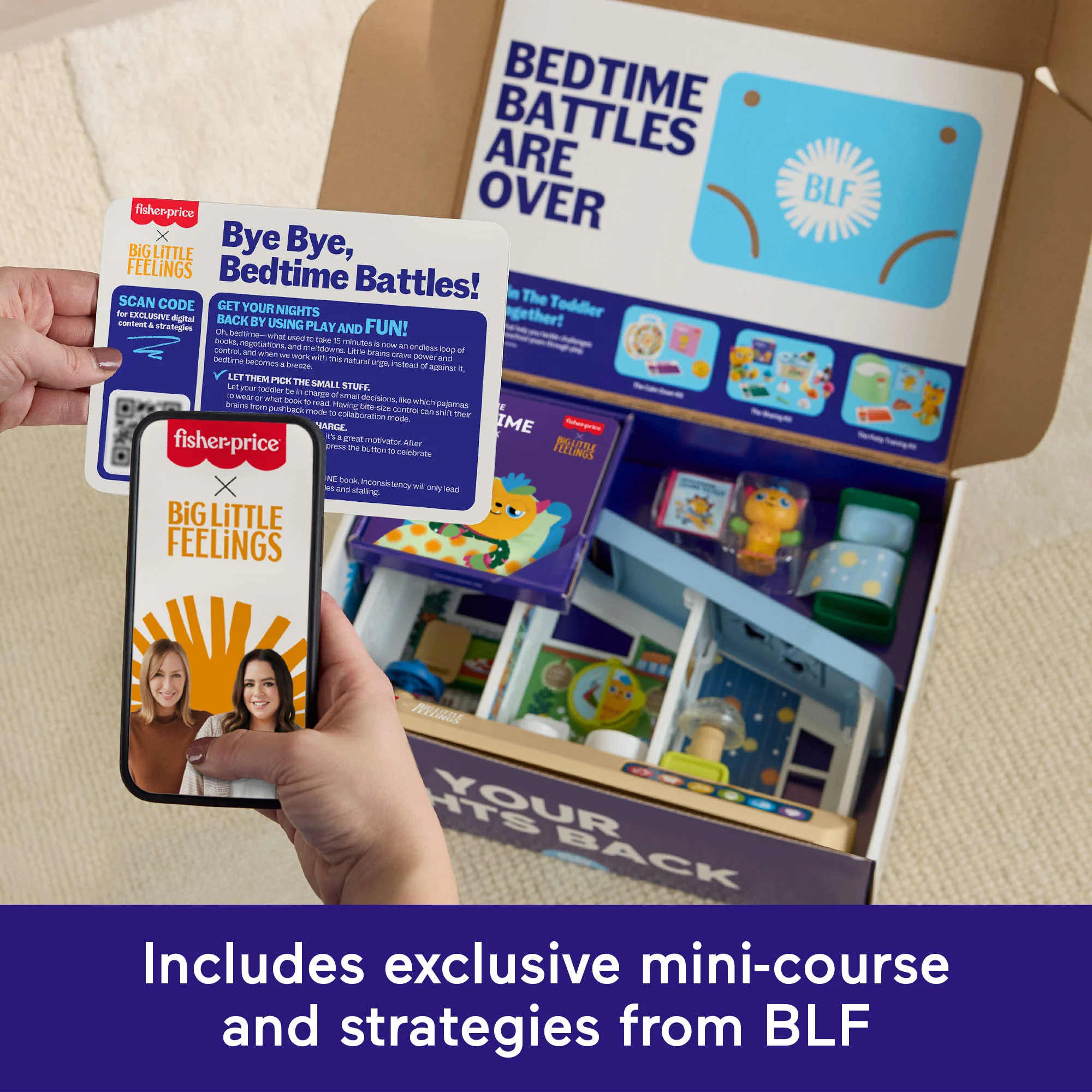 Fisher-Price Big Little Feelings Bedtime Routine Play Kit, Set Of Learning Toys & Tips For Toddlers & Kids - Image 3