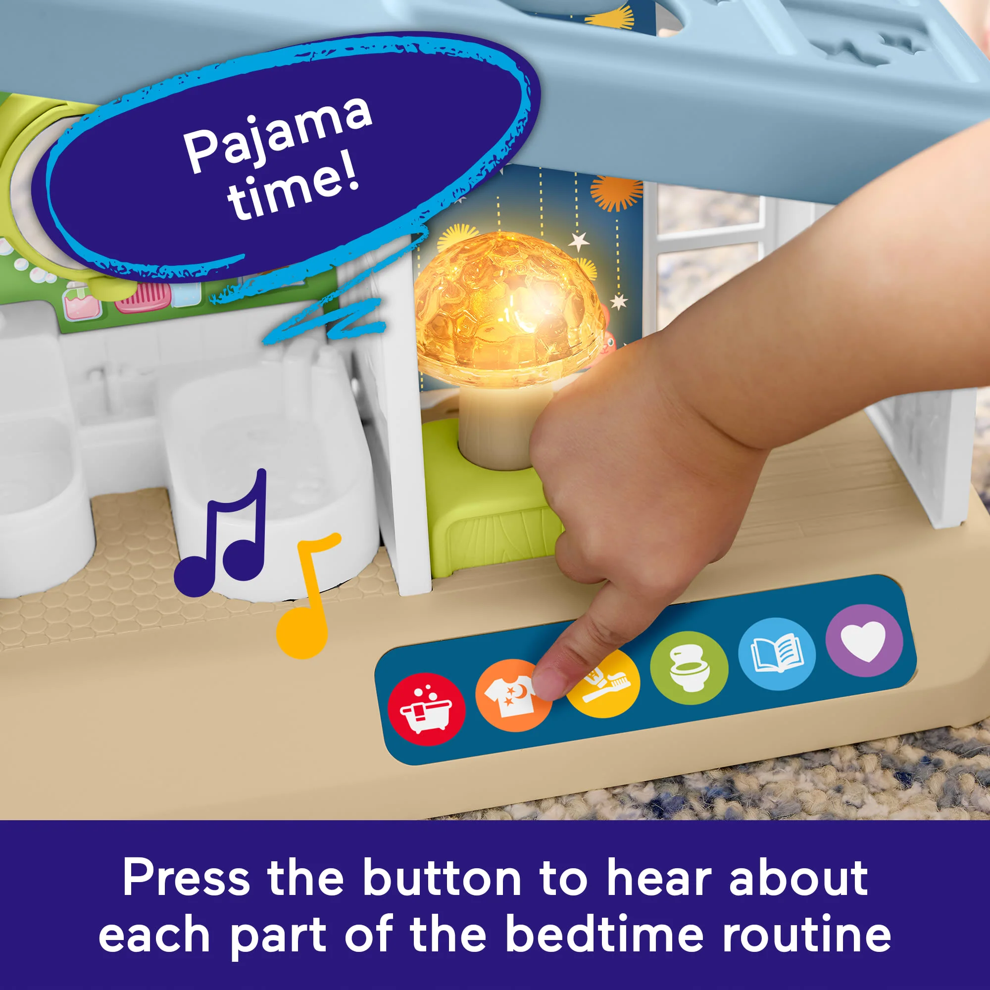 Fisher-Price Big Little Feelings Bedtime Routine Play Kit, Set Of Learning Toys & Tips For Toddlers & Kids - Image 4