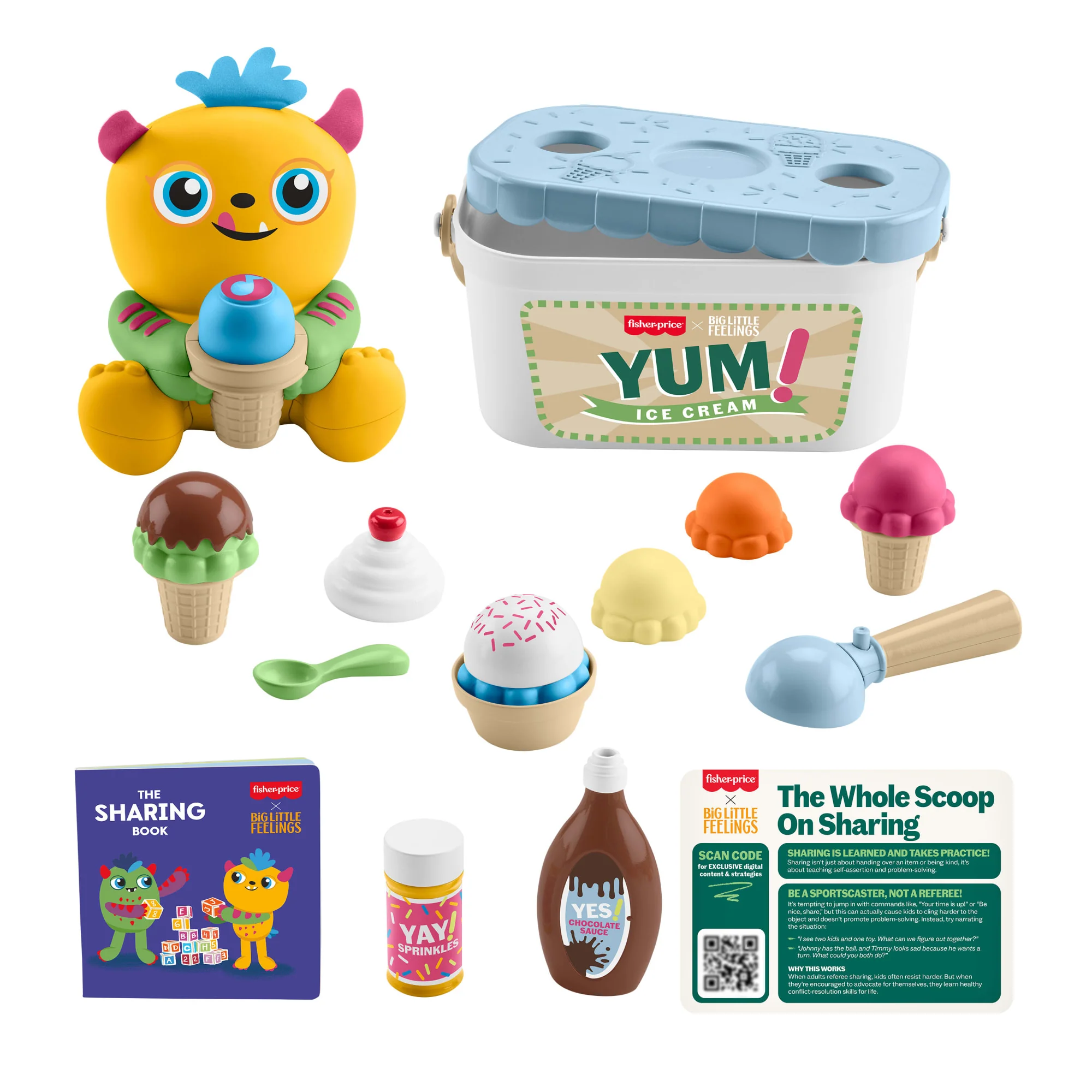 Fisher-Price Big Little Feelings Sharing Play Kit, Set Of Learning Toys & Tips For Toddlers & Kids - Image 6