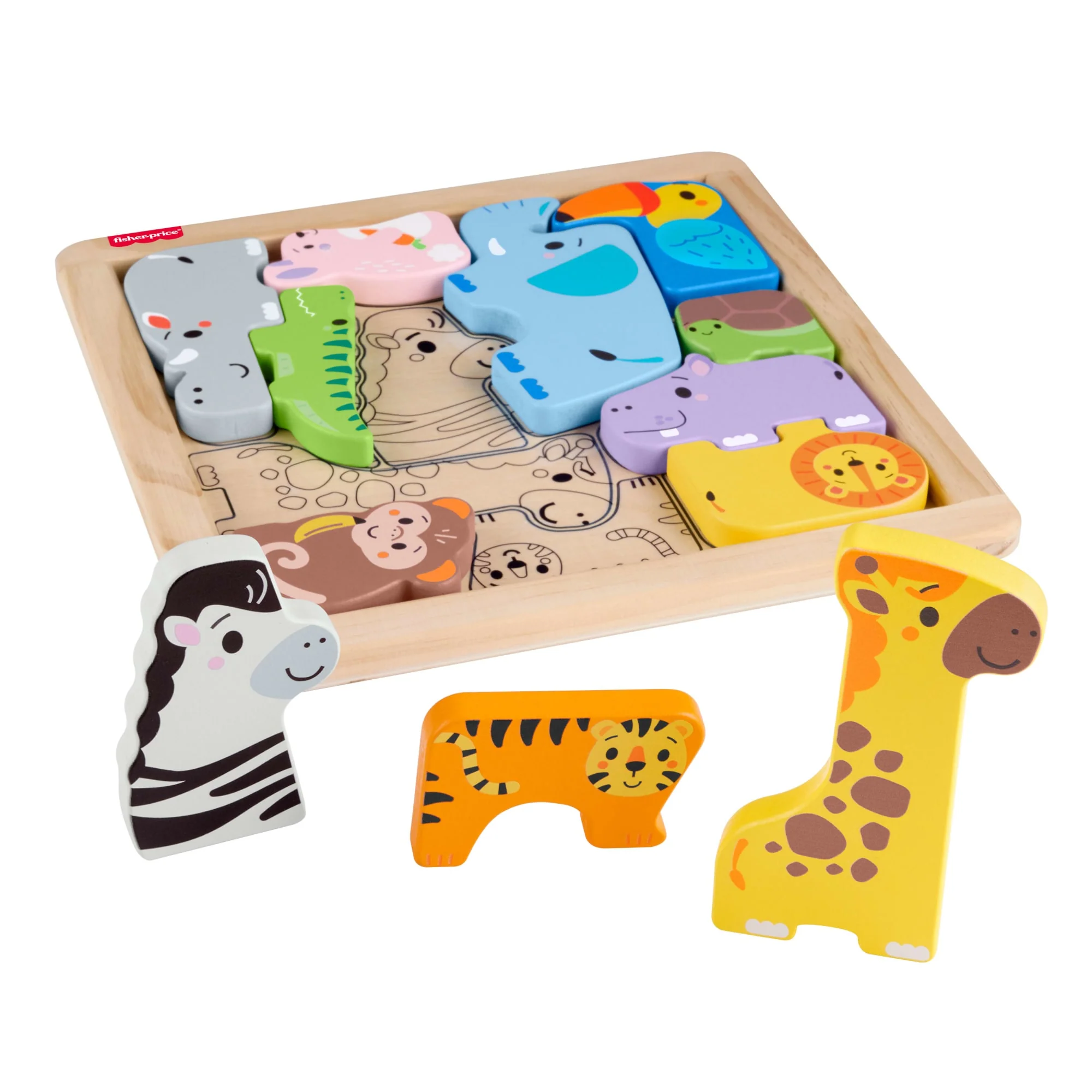 Fisher-Price Brinquedo para Bebês Amigos Animaizinhos de Madeira - Image 5