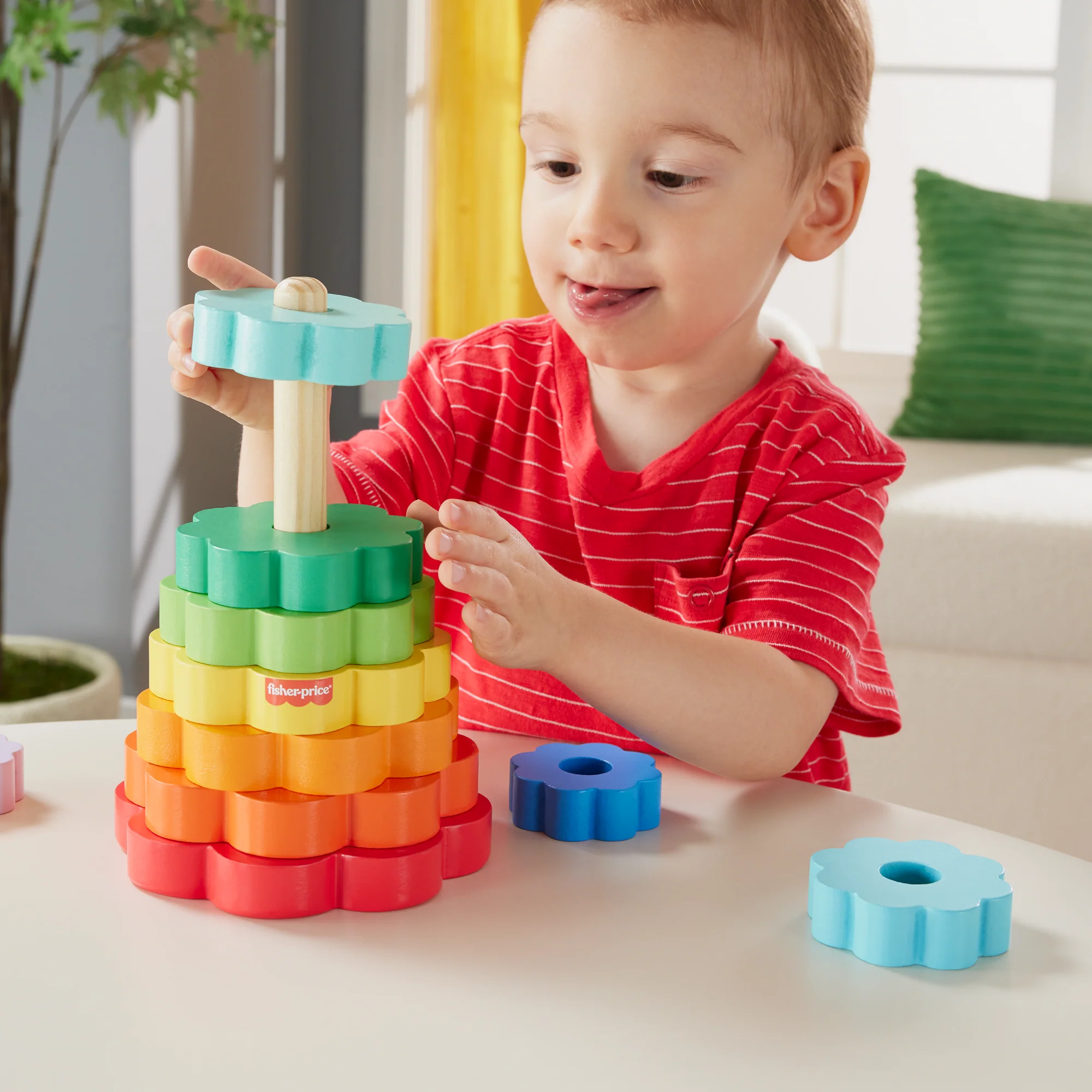 Fisher-Price Brinquedo para Bebês Anéis Empilháveis de Madeira - Image 2